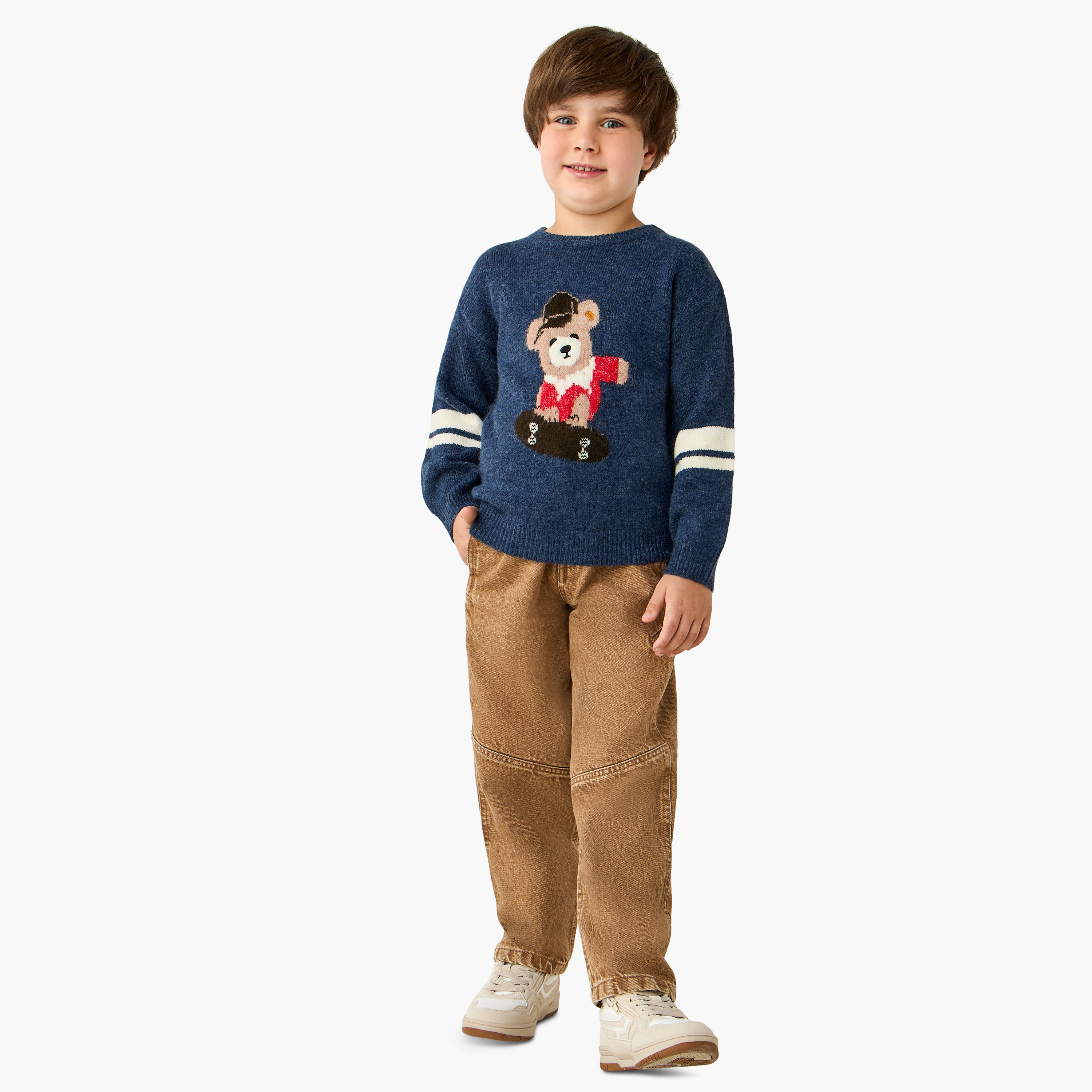 Juniors Boys Jeans with Pockets - Cotton  - Relaxed Fit-baby-boys-clothing-bottoms-jeans-image-2