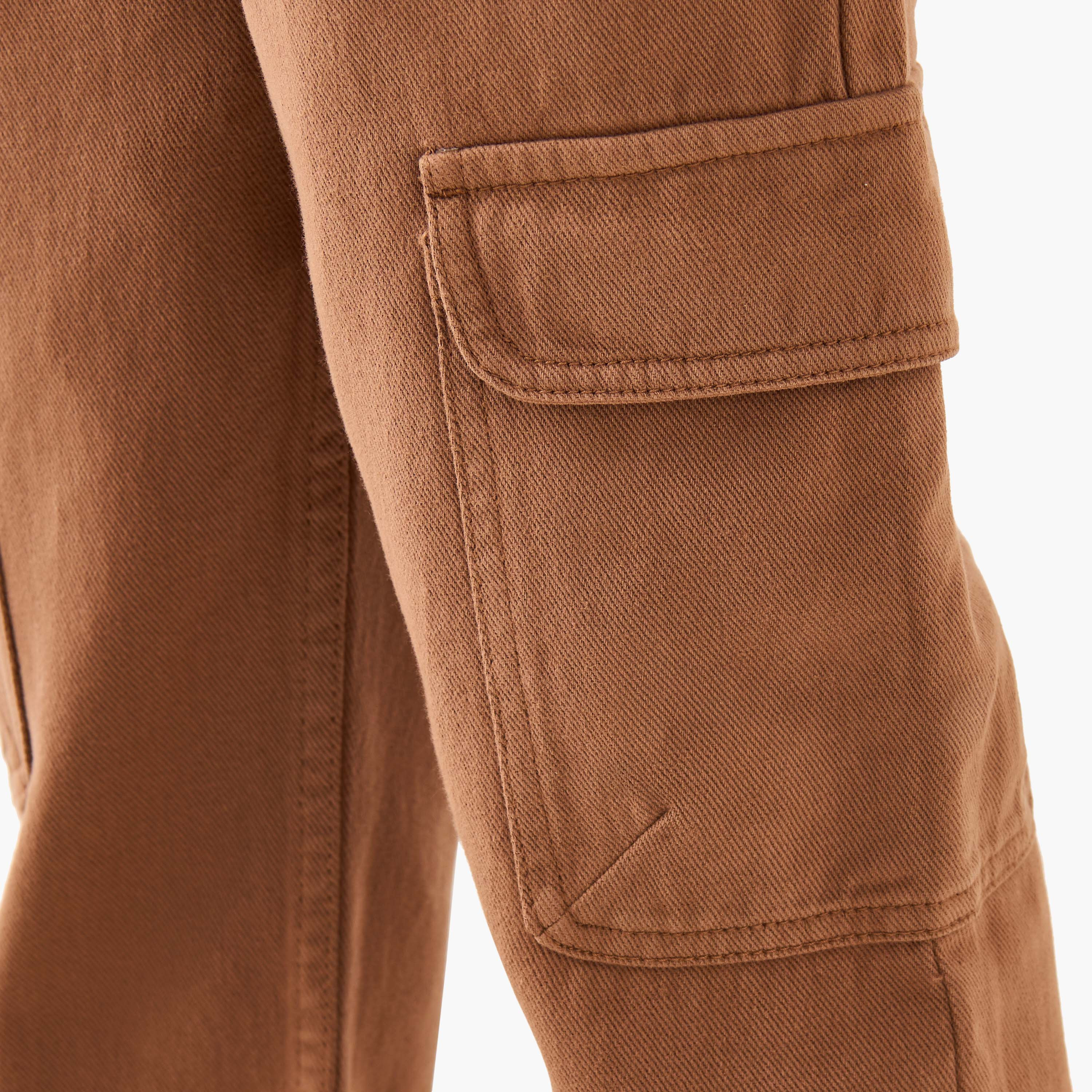 Juniors Boys Trousers with Pockets - Cotton - Button Waist- Regular Fit-boys-clothing-bottoms-trousers-image-5