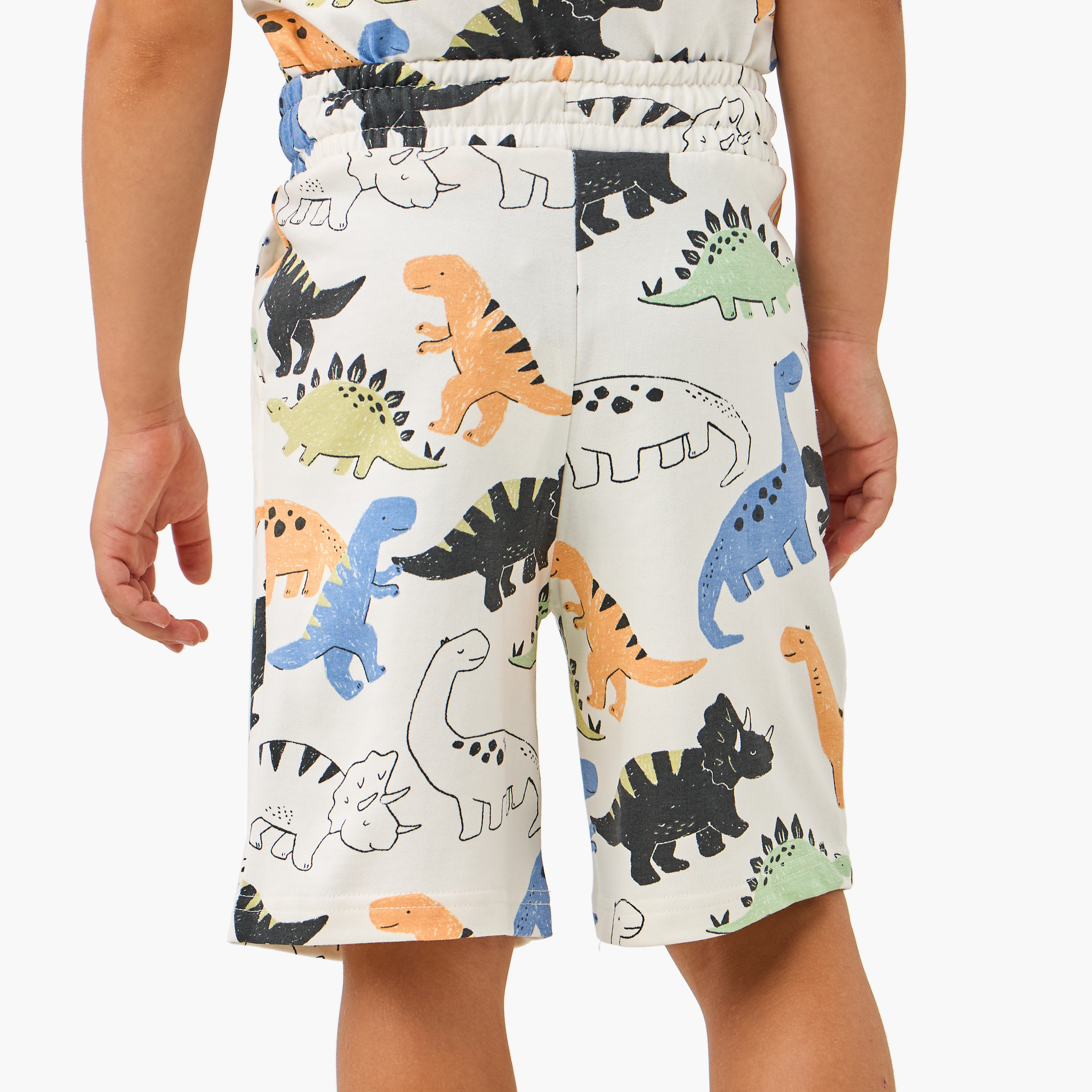 شورت برباط إغلاق وجيوب وطبعات ديناصور من جونيورز-boys-clothing-bottoms-shorts-image-3