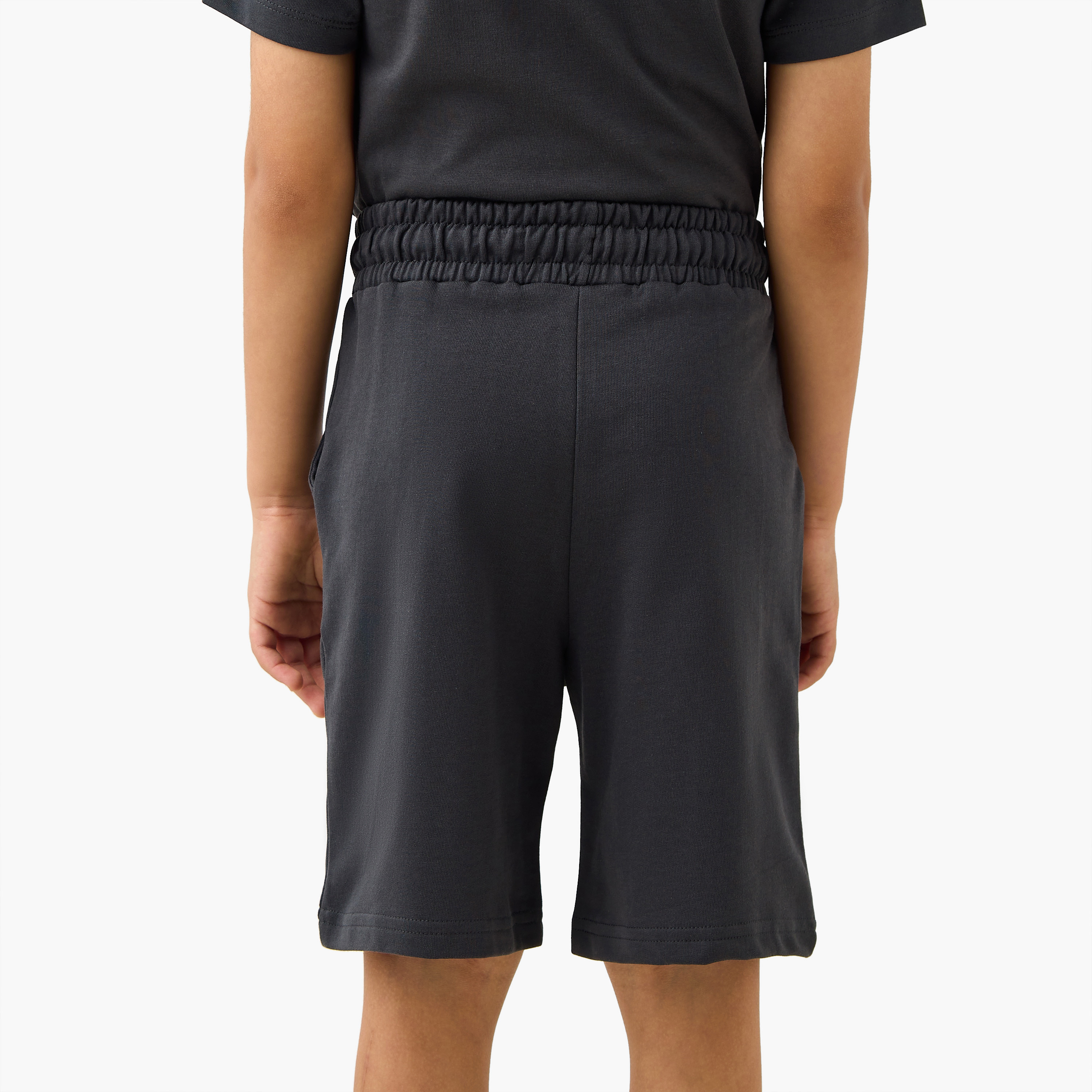 Juniors Panelled Shorts with Drawstring Closure-baby-boys-clothing-bottoms-shorts-image-3
