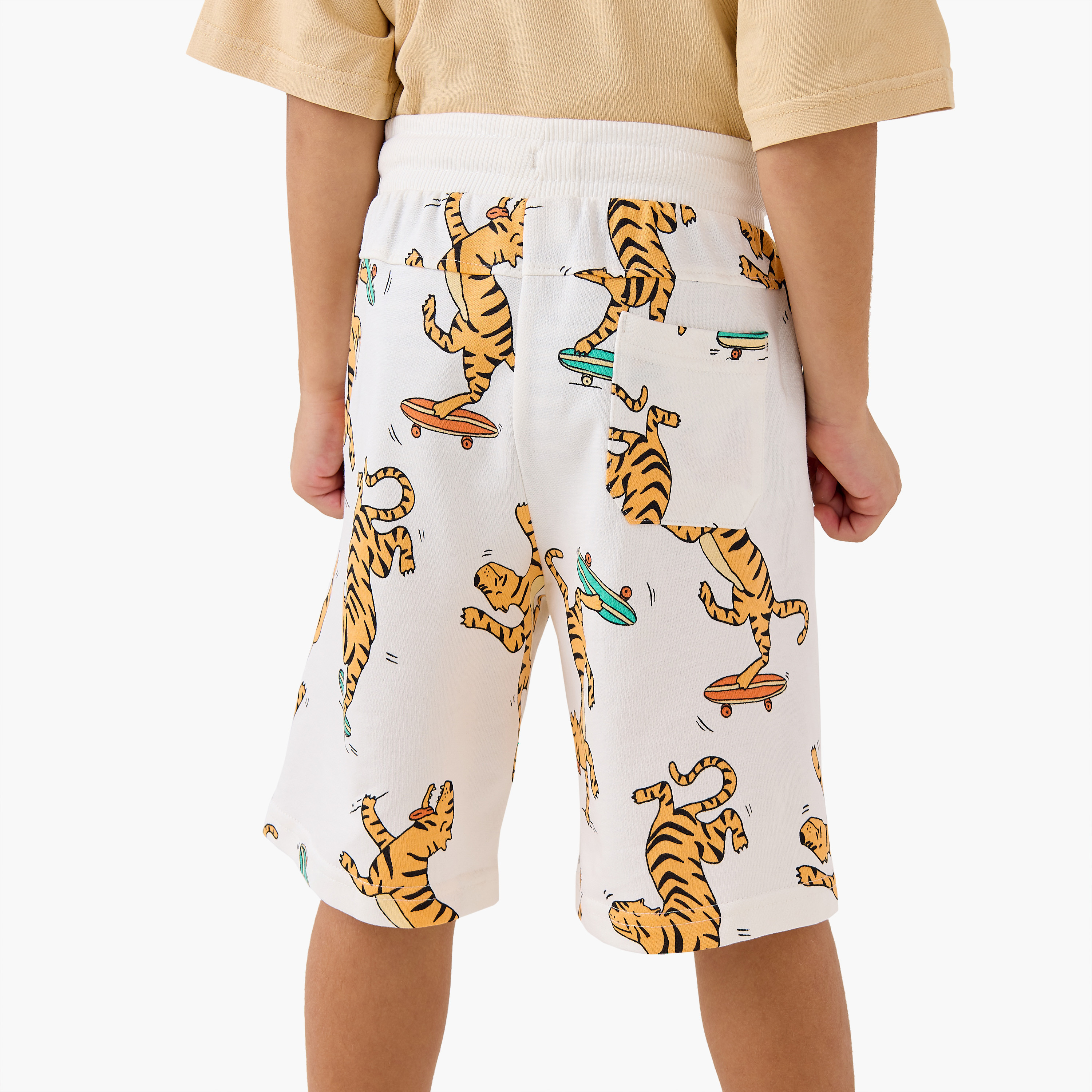 Juniors All-Over Tiger Print Shorts with Drawstring Closure and Pockets-boys-clothing-bottoms-shorts-image-3