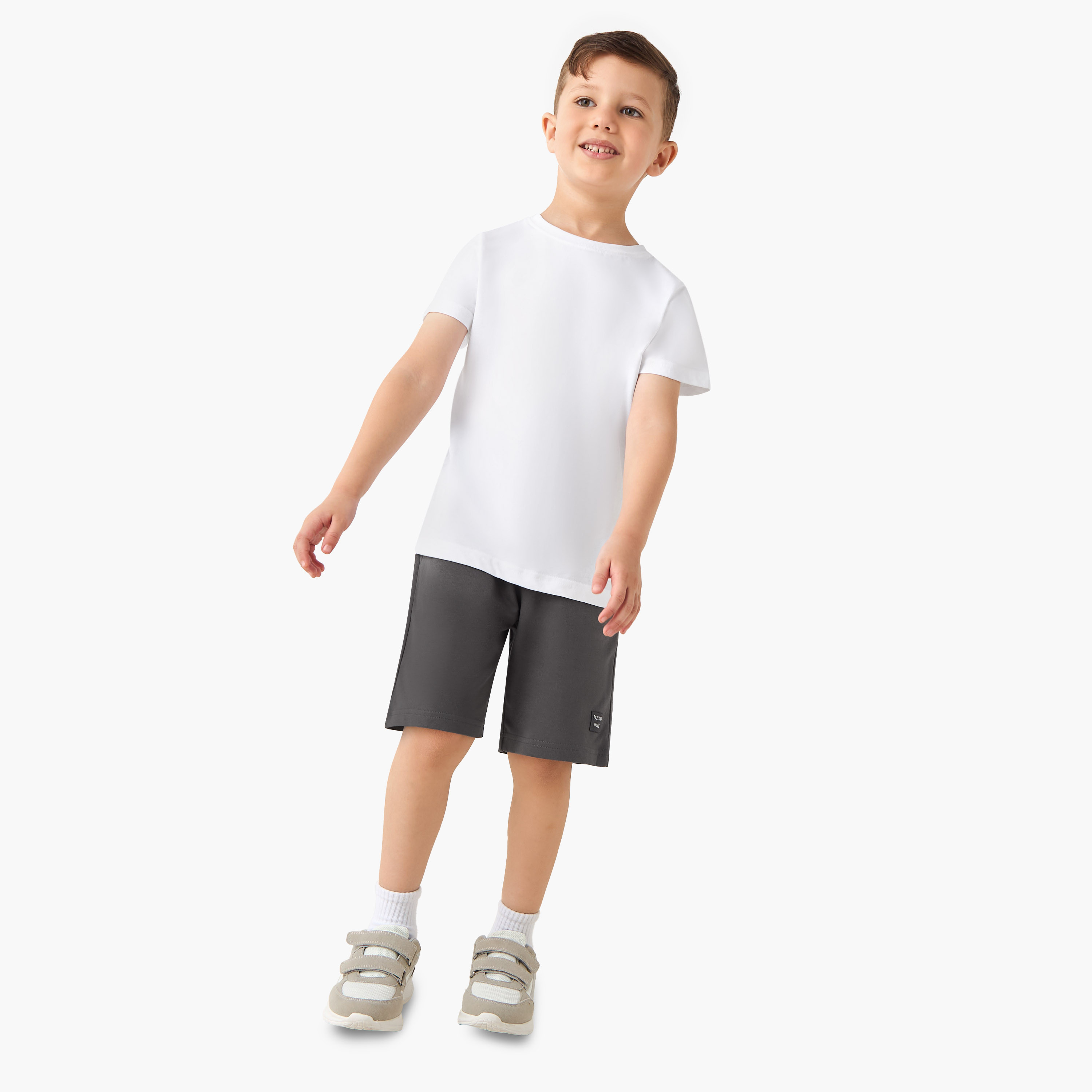 Juniors Boys Shorts with Pockets - Cotton - Drawstring Waist-baby-boys-clothing-bottoms-shorts-image-2