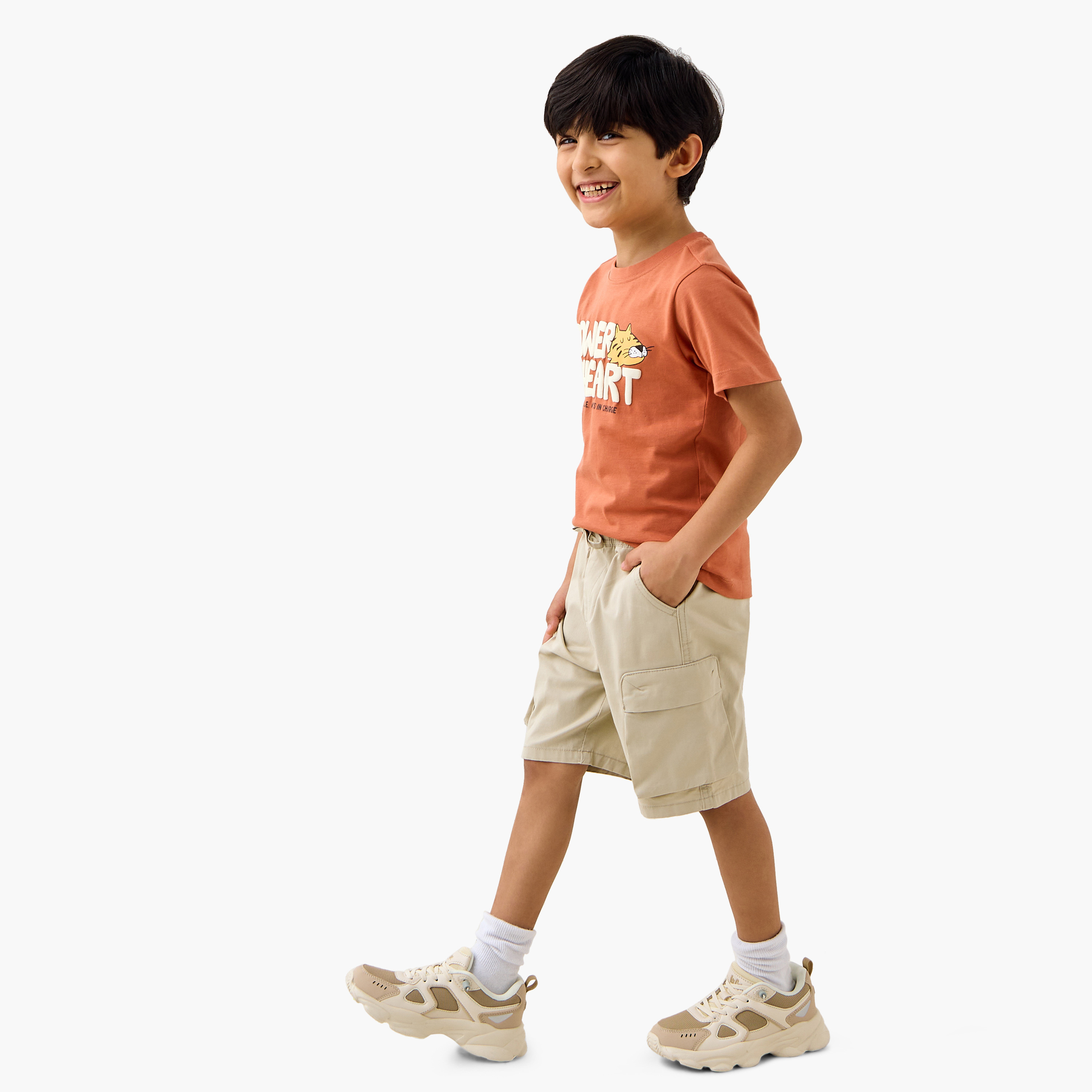 Juniors Solid Shorts with Pockets and Drawstring Closure-boys-clothing-bottoms-shorts-image-2