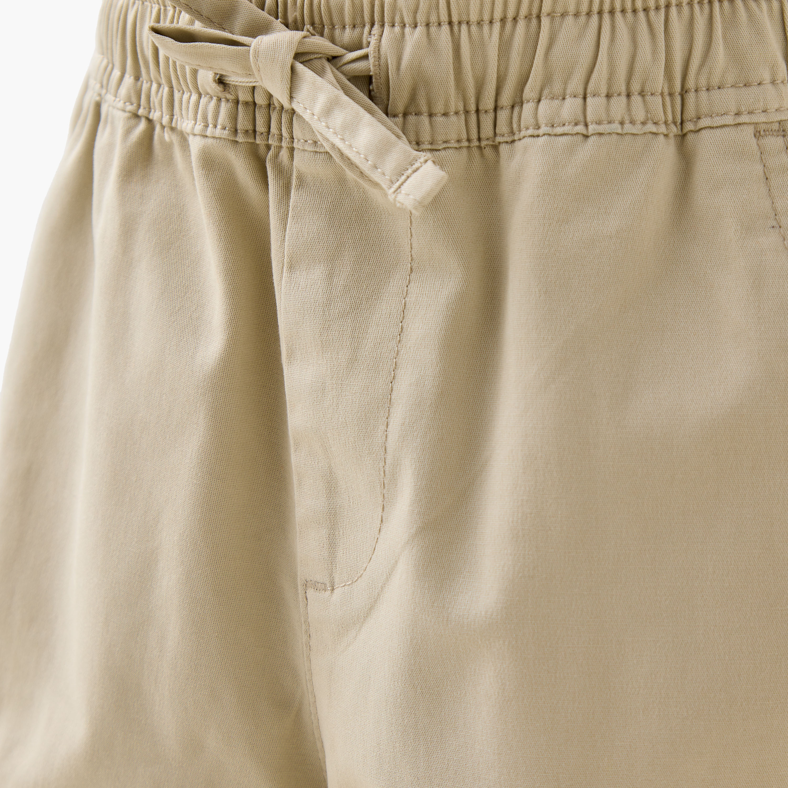 Juniors Solid Shorts with Pockets and Drawstring Closure-boys-clothing-bottoms-shorts-image-5