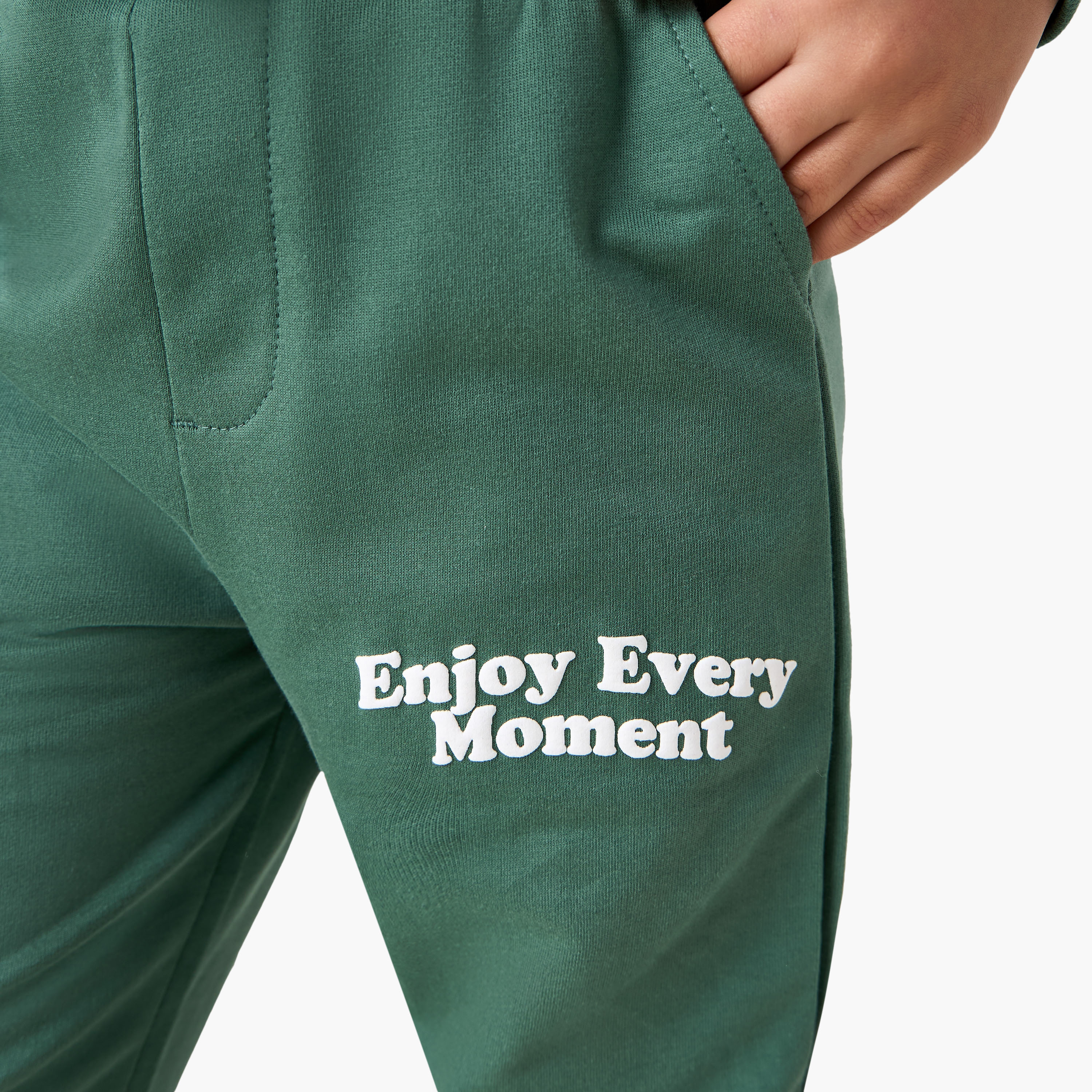 Juniors Slogan Print Joggers with Drawstring Closure and Pockets-boys-clothing-bottoms-joggersandtrackpants-image-4