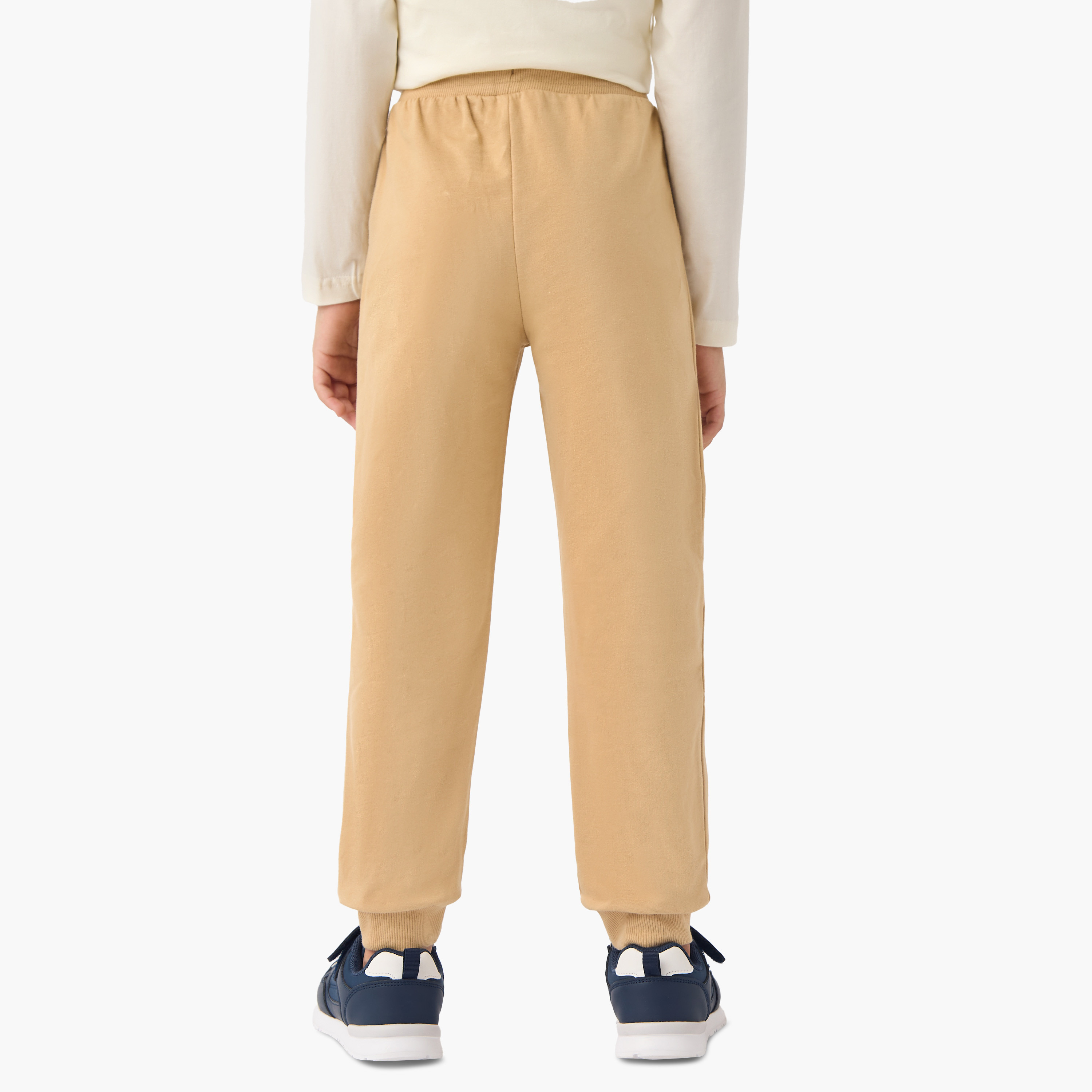 Juniors Typographic Print Joggers with Drawstring Closure and Pockets-boys-clothing-bottoms-joggersandtrackpants-image-3