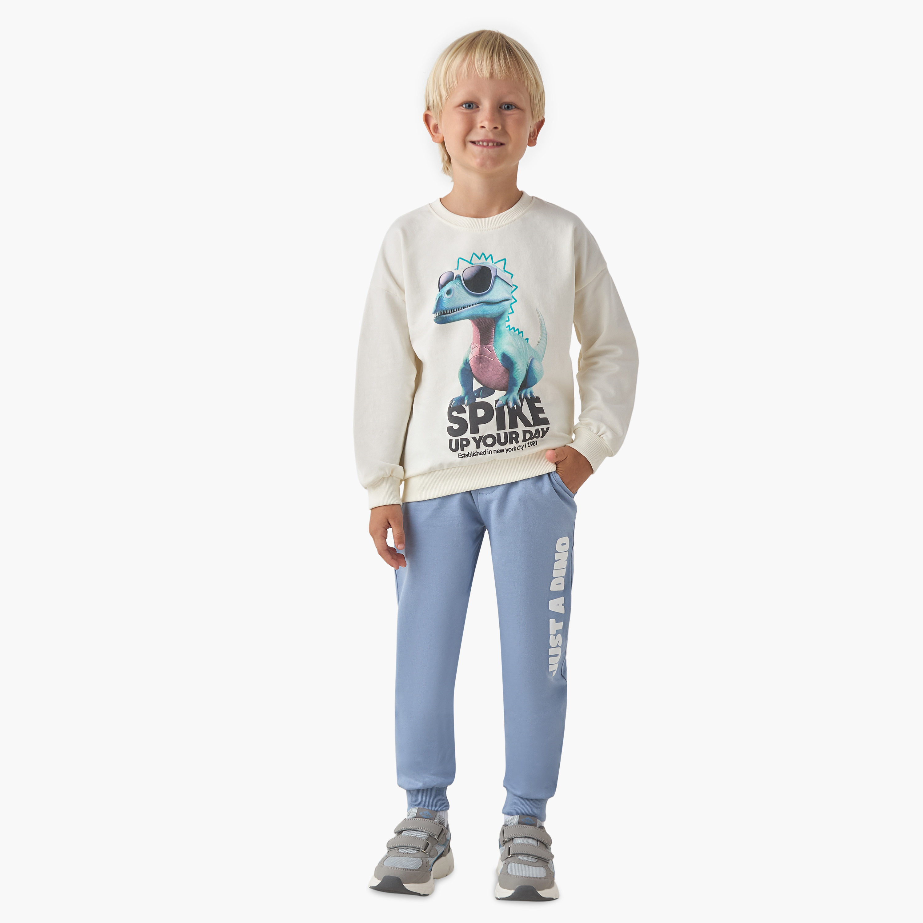 Juniors Boys' Joggers with Print - Cotton - Drawstring Waist-boys-clothing-bottoms-joggersandtrackpants-image-2