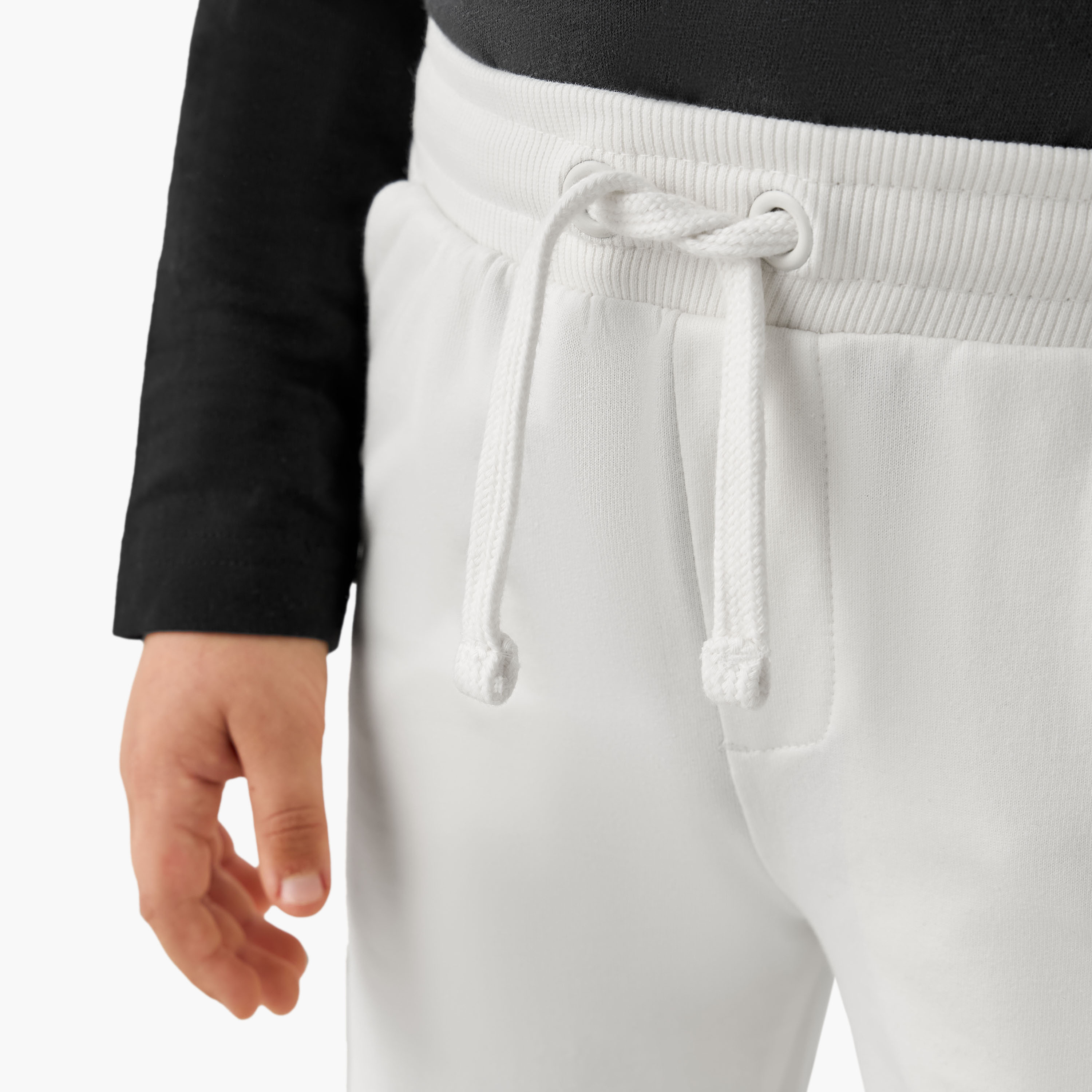 Juniors Boys Joggers with Slogan Print - Cotton - Drawstring Waist-boys-clothing-bottoms-joggersandtrackpants-image-4