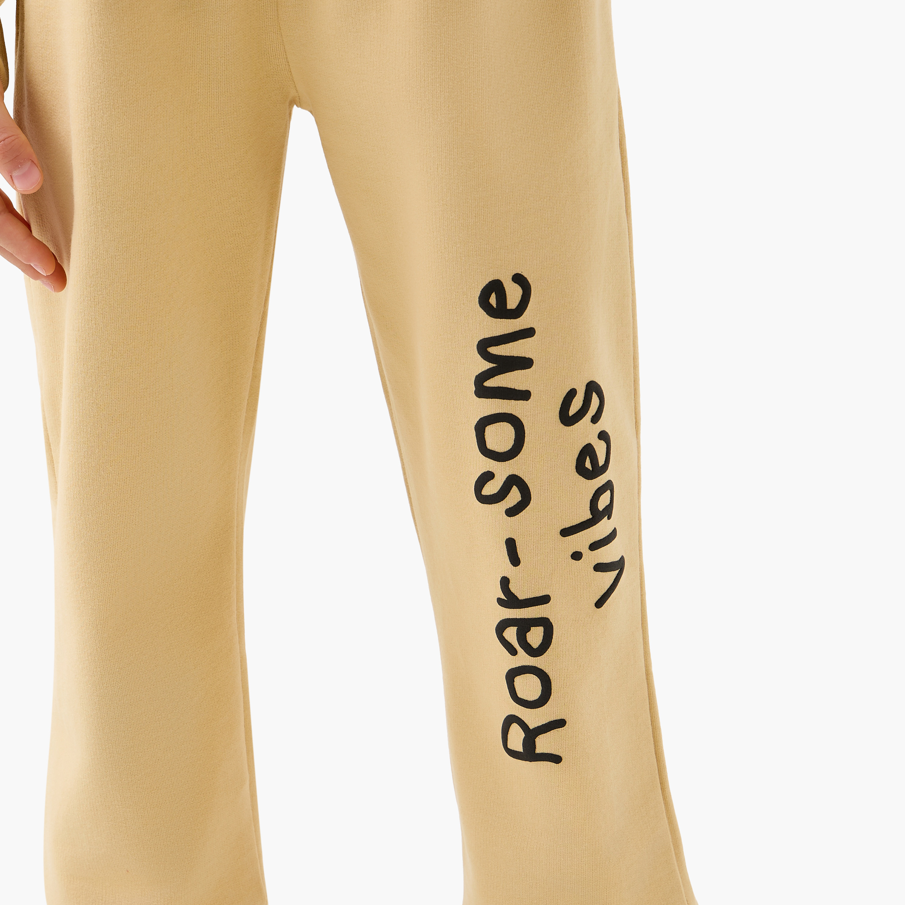 Juniors Boys Joggers with Print - Cotton-boys-clothing-bottoms-joggersandtrackpants-image-5