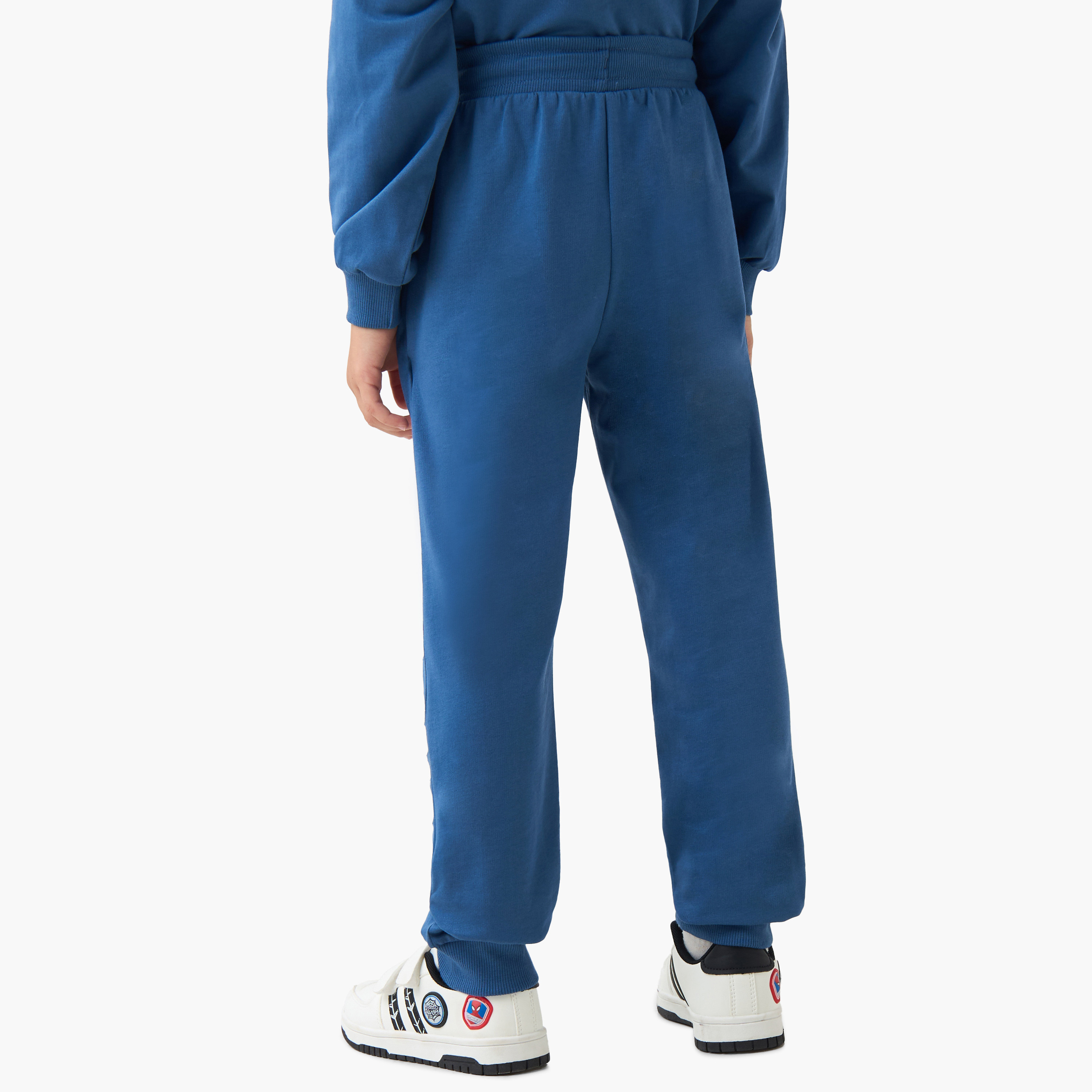 بنطلون رياضي قطن بخصر مطاطي ورباط وطبعات للأولاد من جونيورز-boys-clothing-bottoms-joggersandtrackpants-image-3
