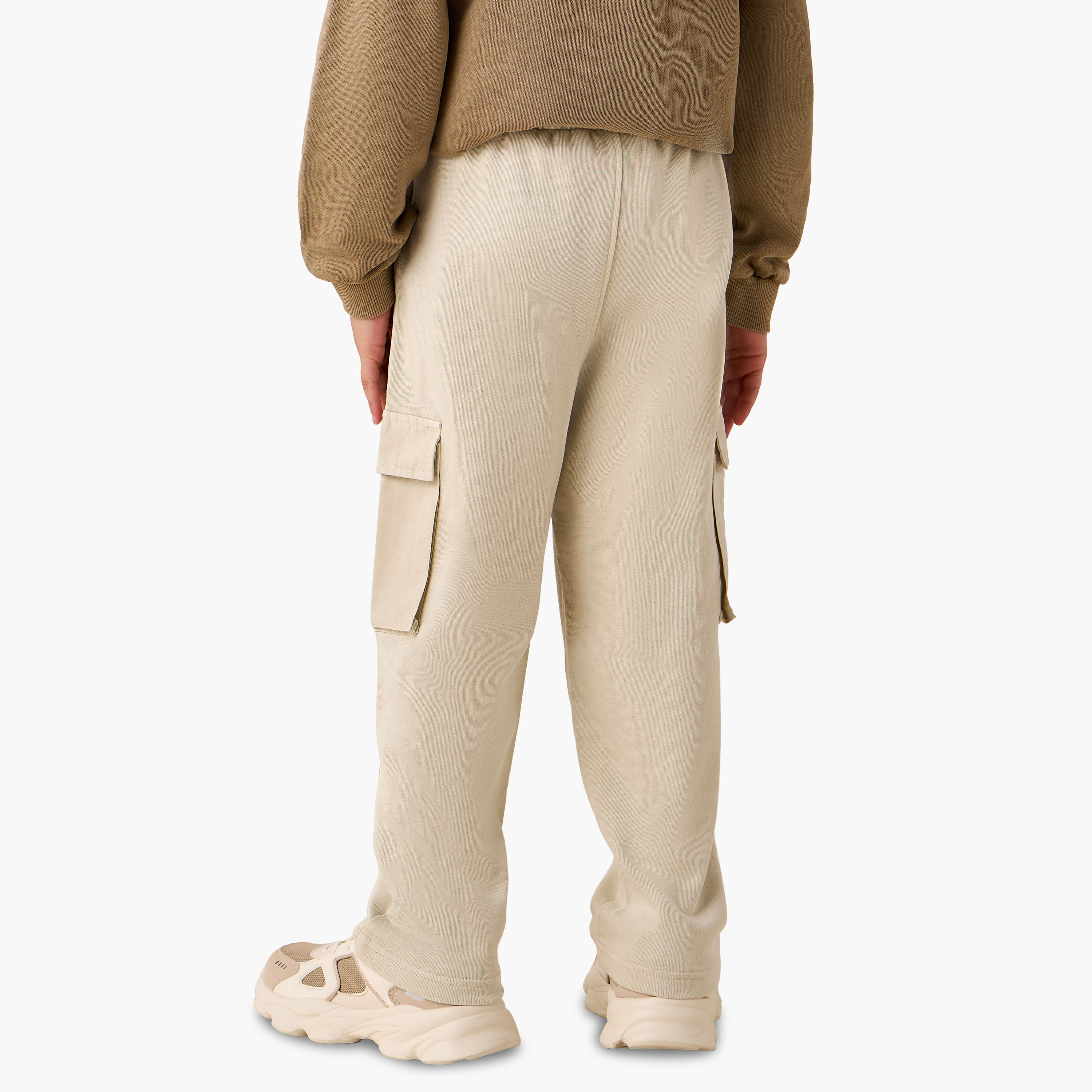 Juniors Elasticated Drawstring Cargo Joggers-boys-clothing-bottoms-joggersandtrackpants-image-3