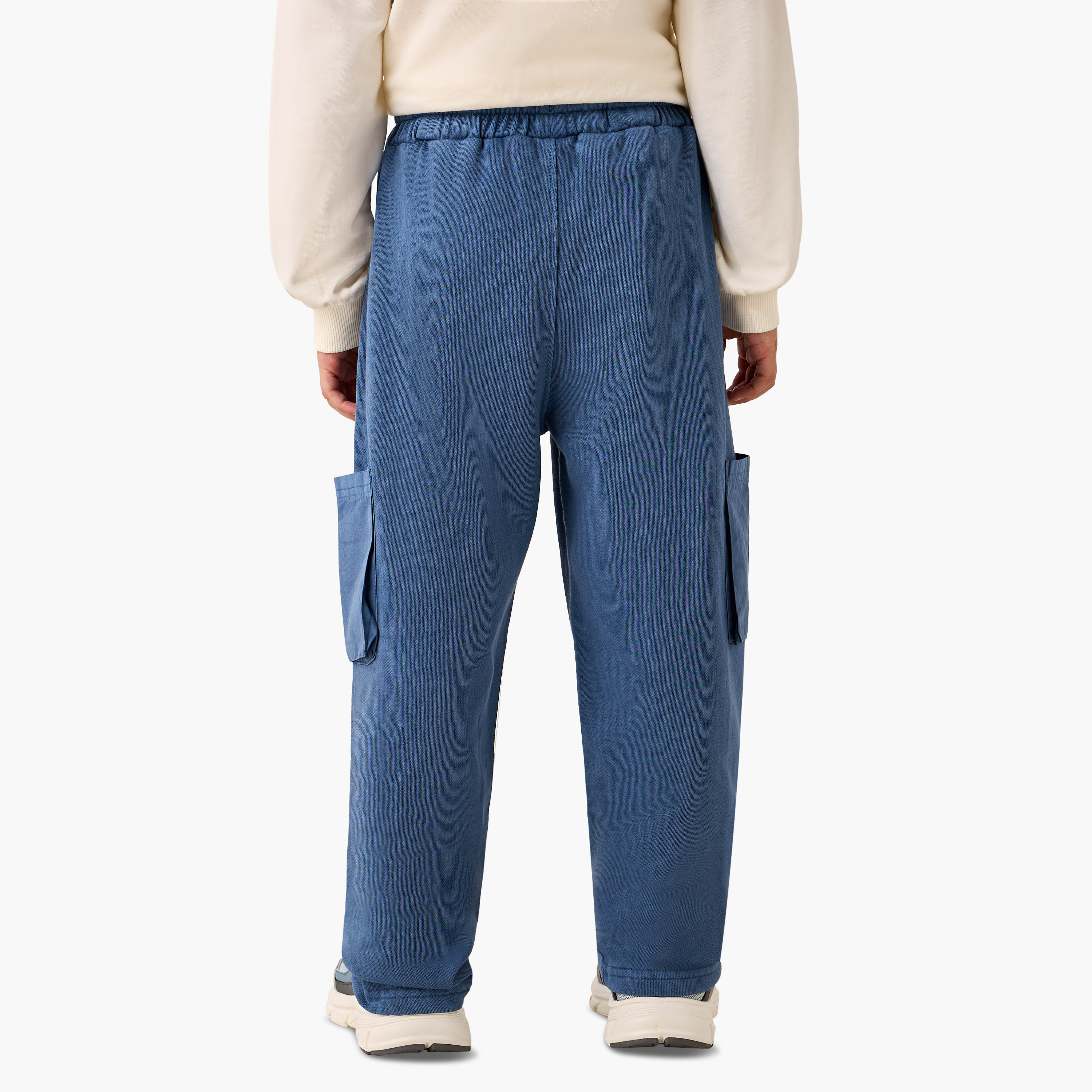 Juniors Boys Joggers with Cargo Pockets - Cotton - Drawstring Waist-boys-clothing-bottoms-joggersandtrackpants-image-3