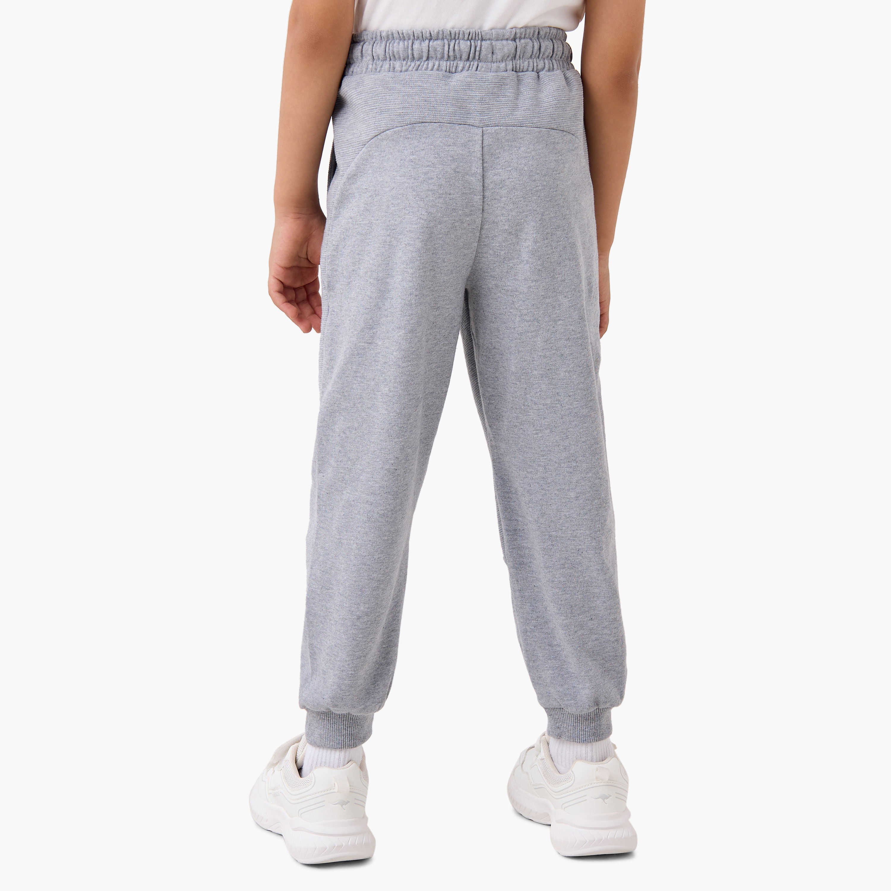 Juniors Solid Joggers with Drawstring Closure and Pockets-boys-clothing-bottoms-joggersandtrackpants-image-3