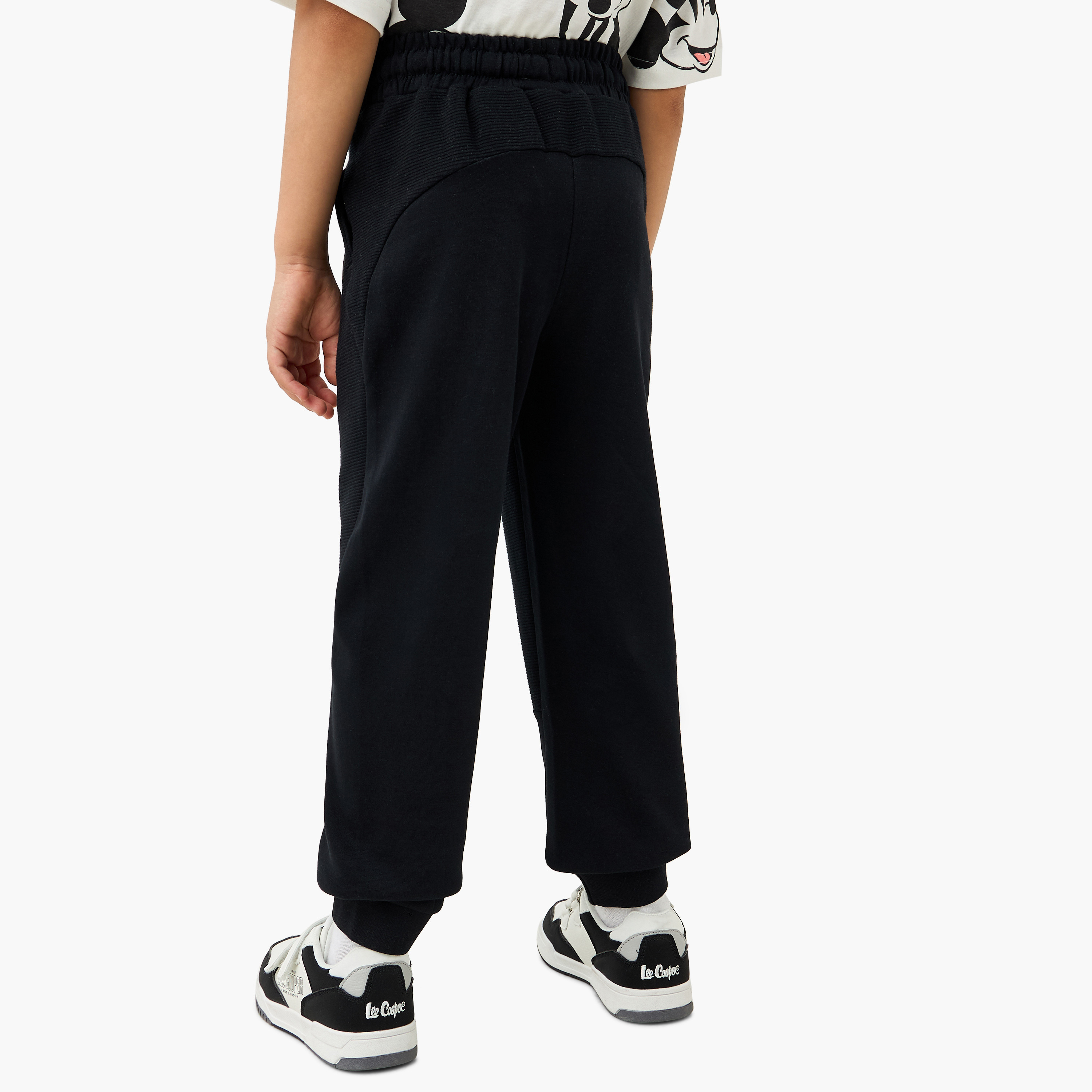 Juniors Textured Joggers with Drawstring Closure and Pockets-boys-clothing-bottoms-joggersandtrackpants-image-3