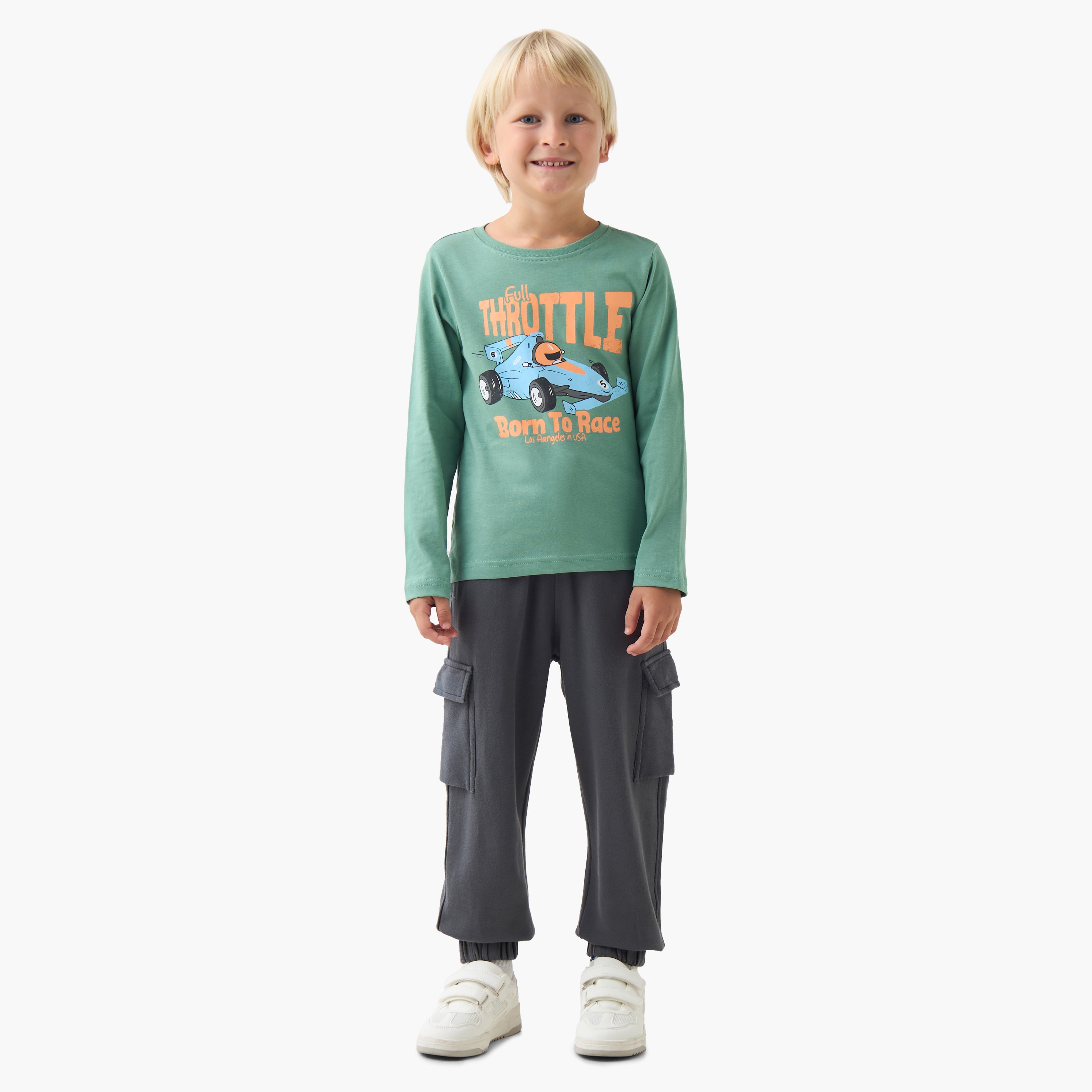 بنطلون رياضي قطن بجيوب للأولاد من جونيورز-boys-clothing-bottoms-joggersandtrackpants-image-4