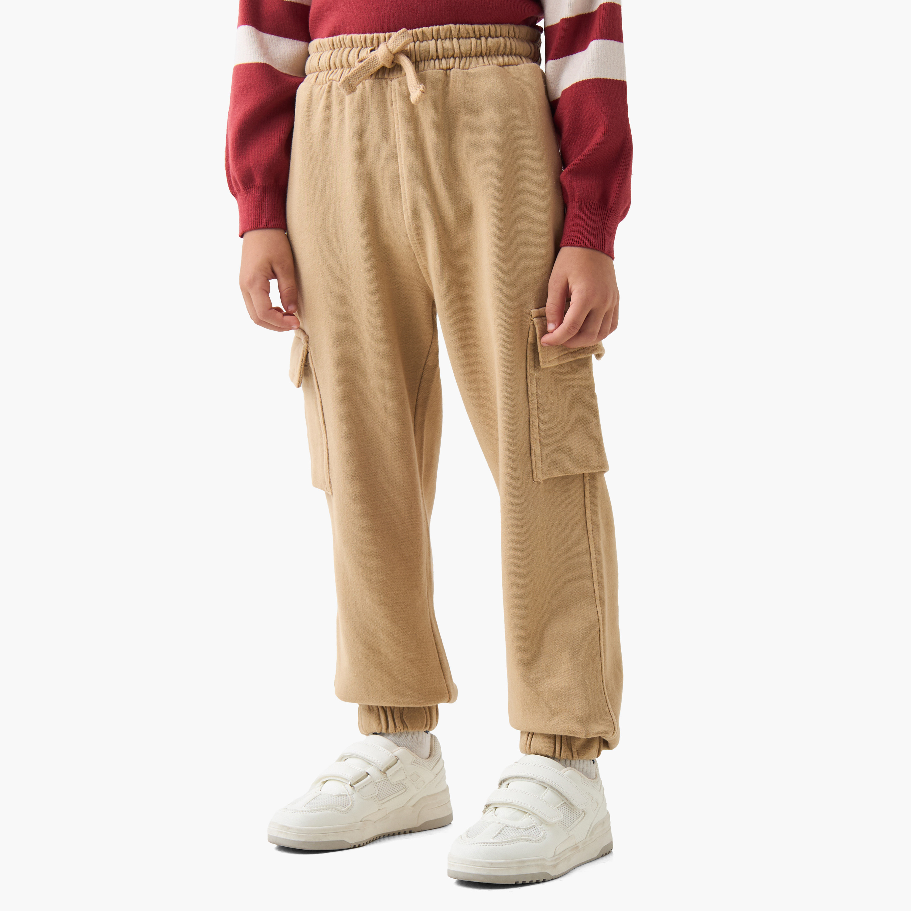 بنطلون رياضي قطن بجيوب للأولاد من جونيورز-boys-clothing-bottoms-joggersandtrackpants-image-5