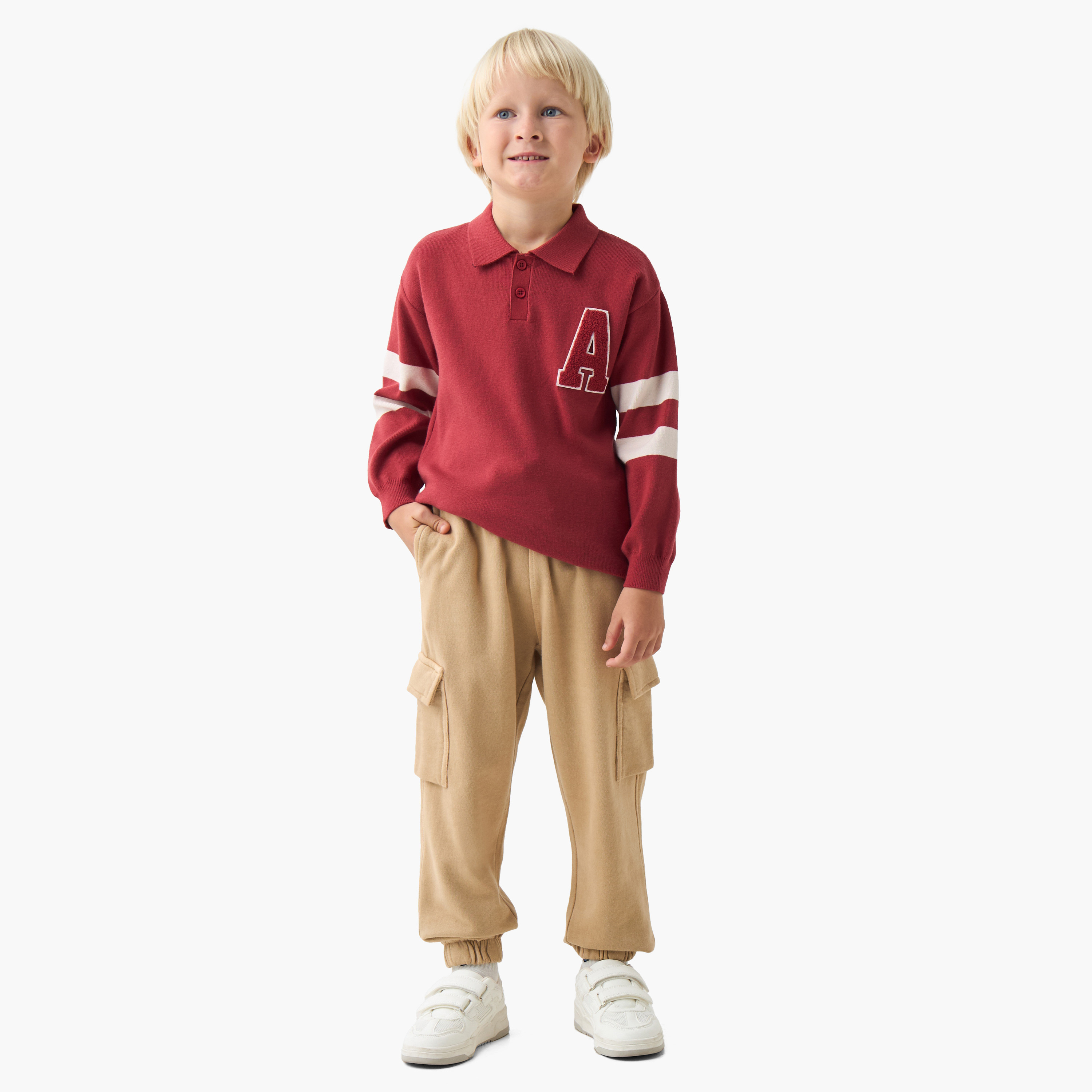 بنطلون رياضي قطن بجيوب للأولاد من جونيورز-boys-clothing-bottoms-joggersandtrackpants-image-4