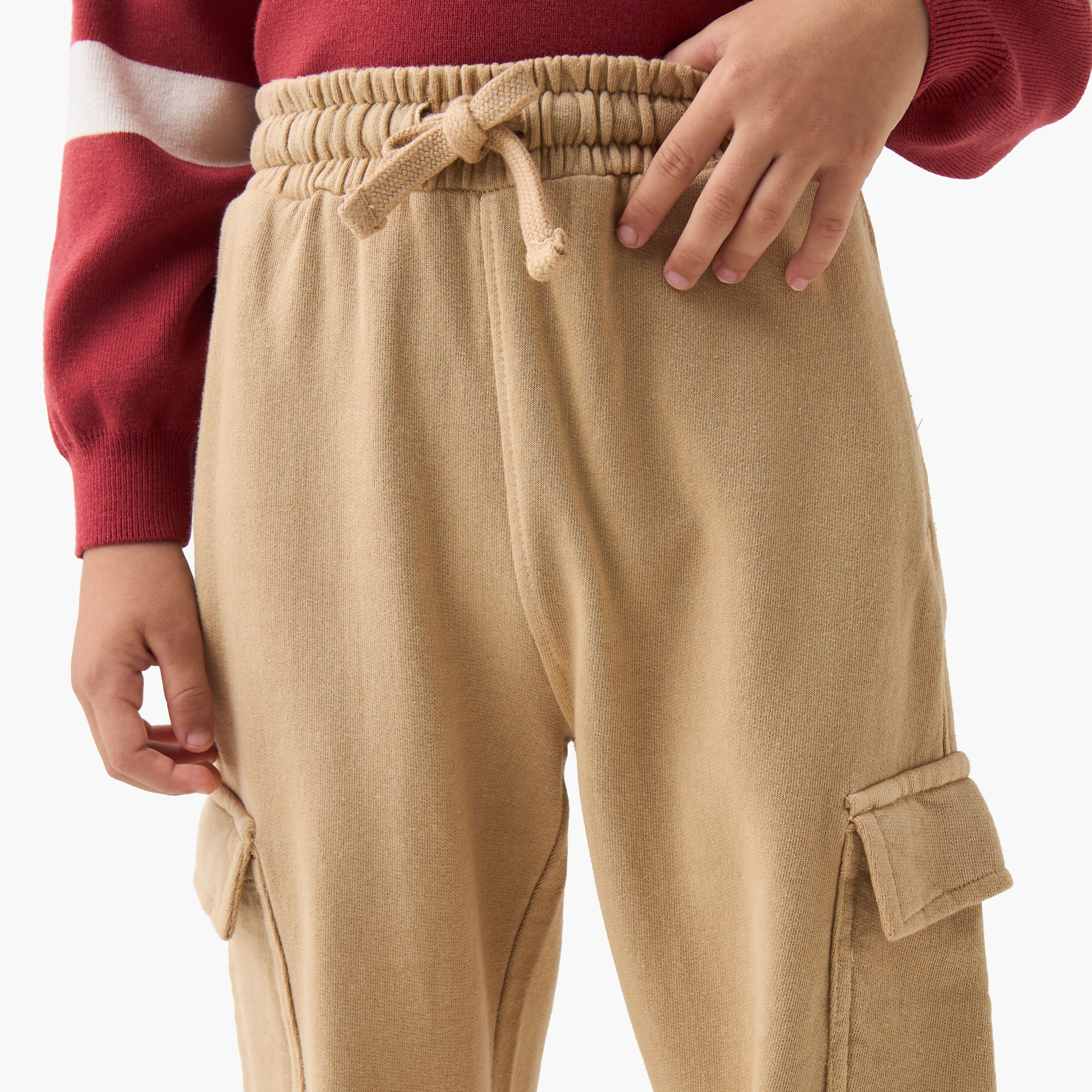 بنطلون رياضي قطن بجيوب للأولاد من جونيورز-boys-clothing-bottoms-joggersandtrackpants-image-2