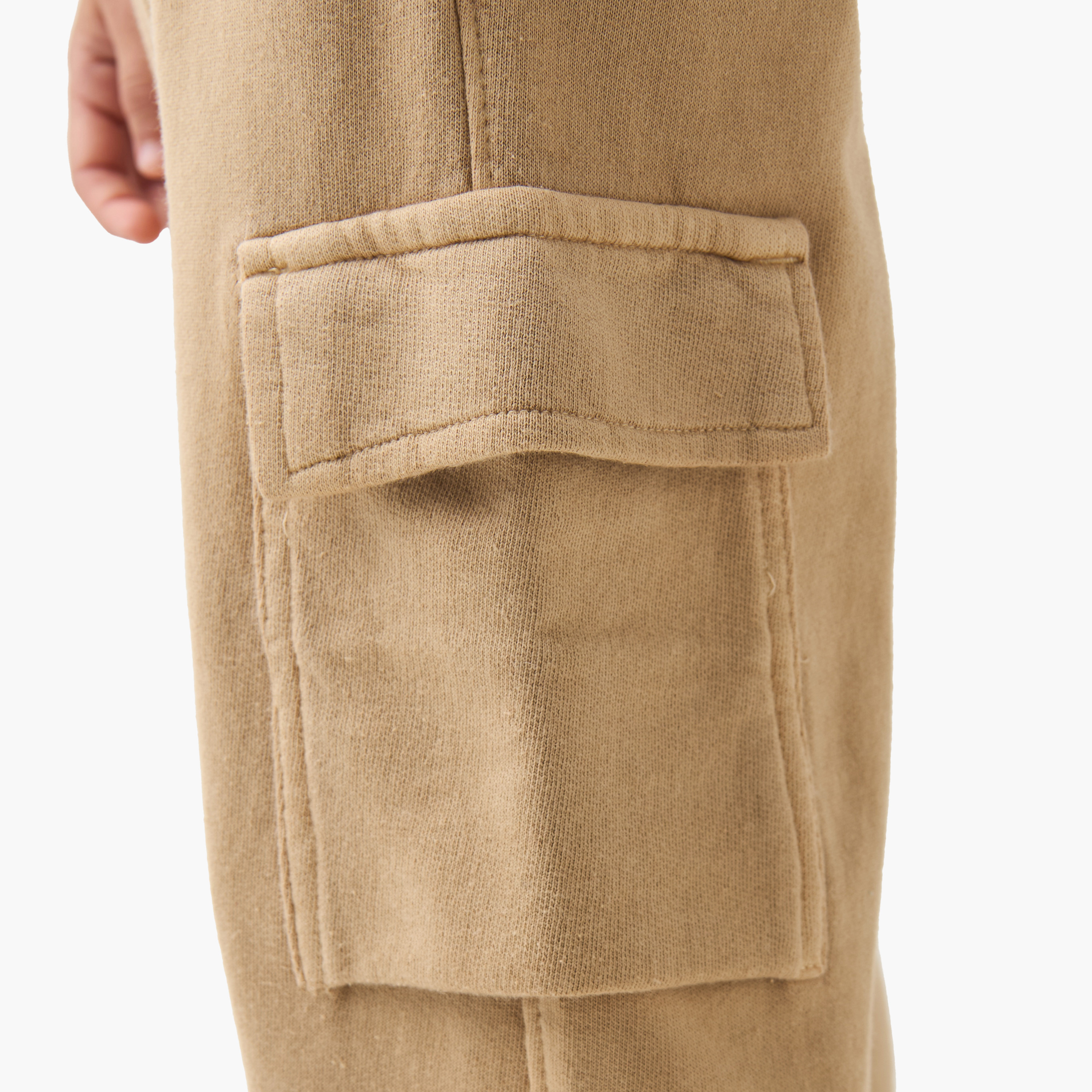 بنطلون رياضي قطن بجيوب للأولاد من جونيورز-boys-clothing-bottoms-joggersandtrackpants-image-1