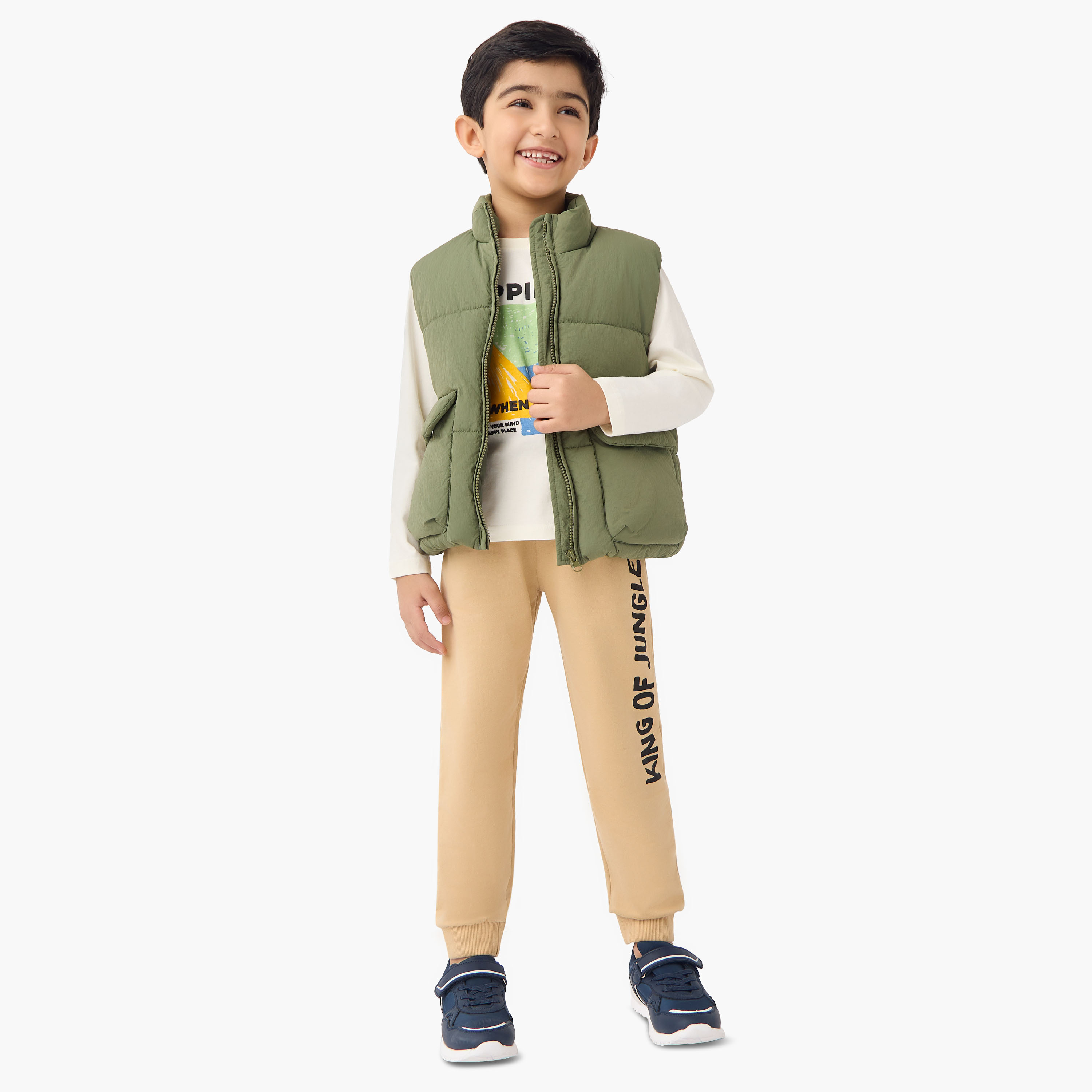 جاكيت سادة مبطن بدون أكمام مع جيوب وسحّاب إغلاق من جونيورز-boys-clothing-jacketsandcoats-image-4