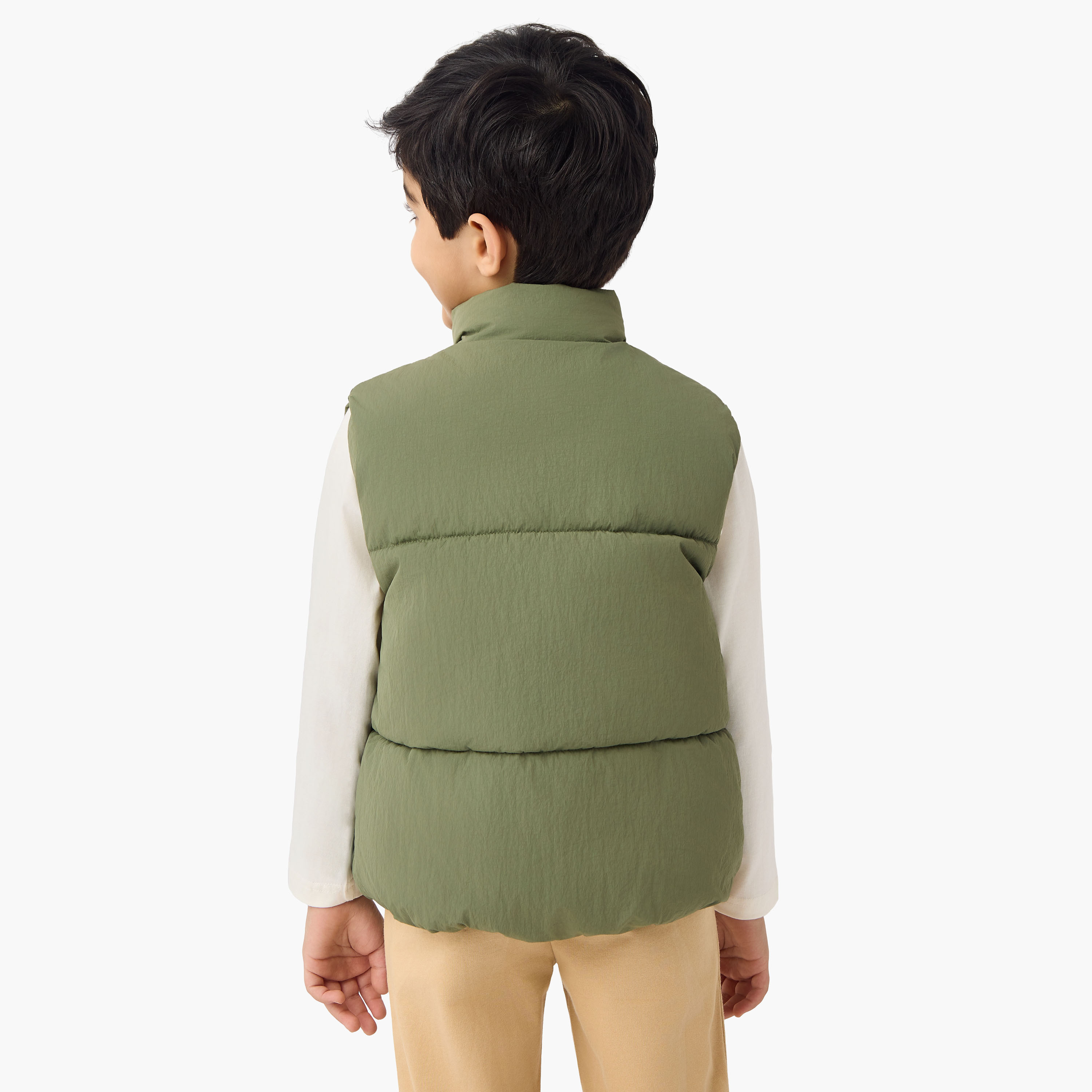 جاكيت سادة مبطن بدون أكمام مع جيوب وسحّاب إغلاق من جونيورز-boys-clothing-jacketsandcoats-image-3