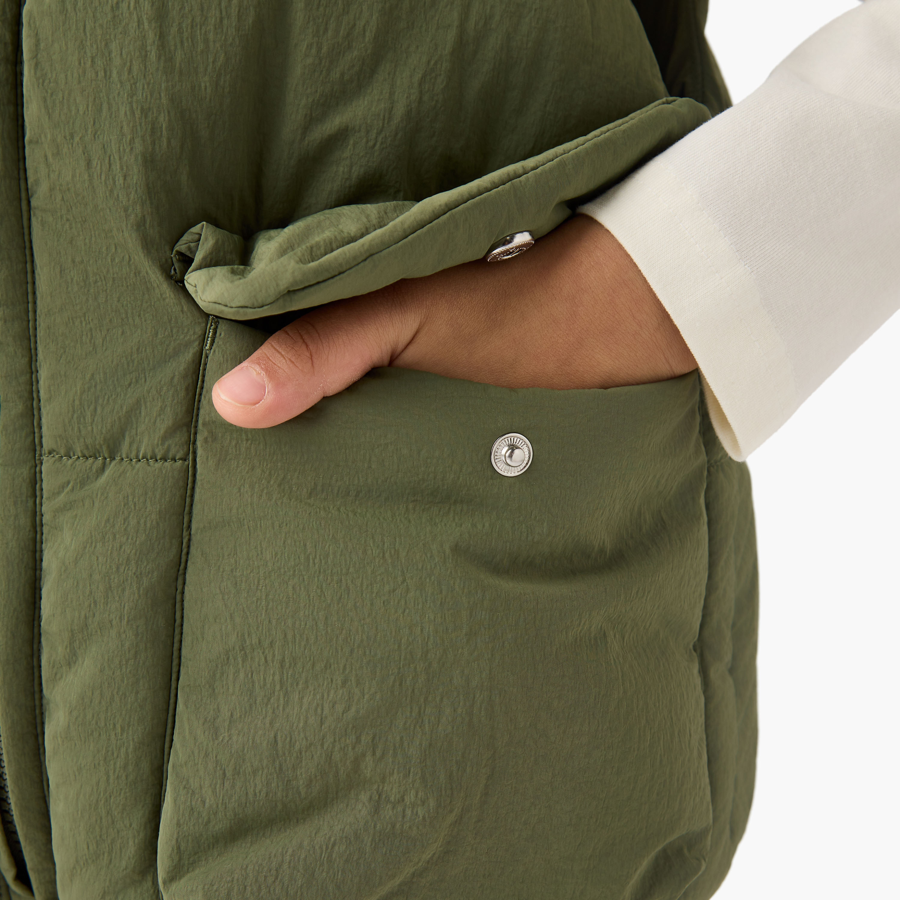 جاكيت سادة مبطن بدون أكمام مع جيوب وسحّاب إغلاق من جونيورز-boys-clothing-jacketsandcoats-image-1