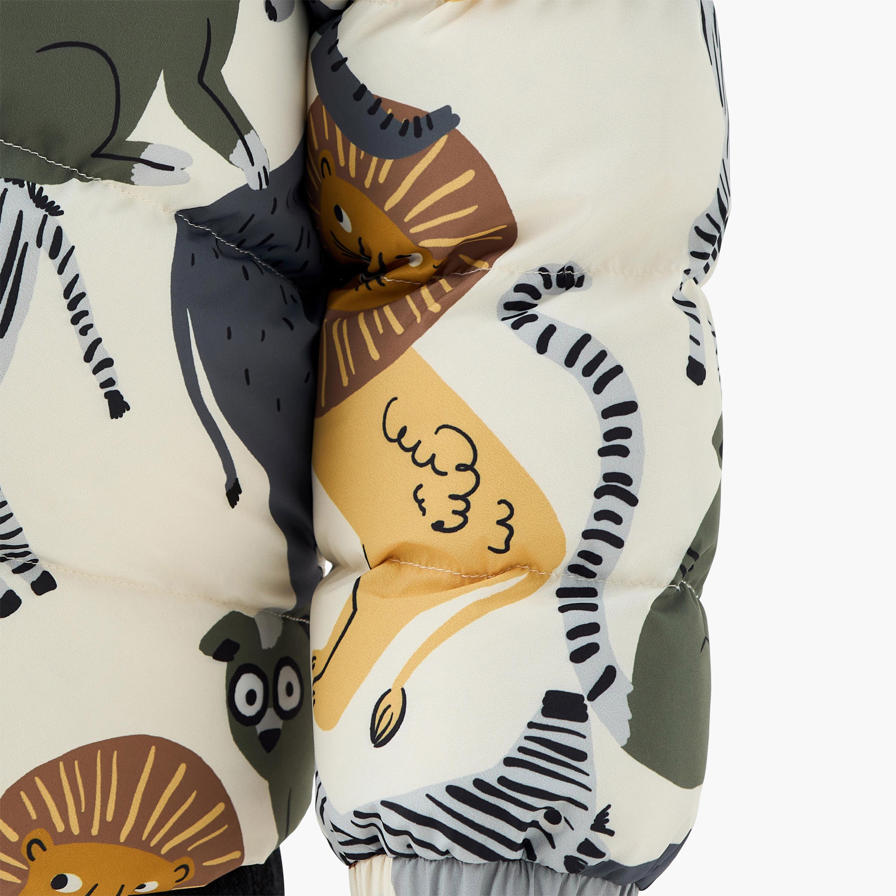 Juniors Printed Zip Through Hooded Puffer Jacket with Long Sleeves-boys-clothing-jacketsandcoats-image-5