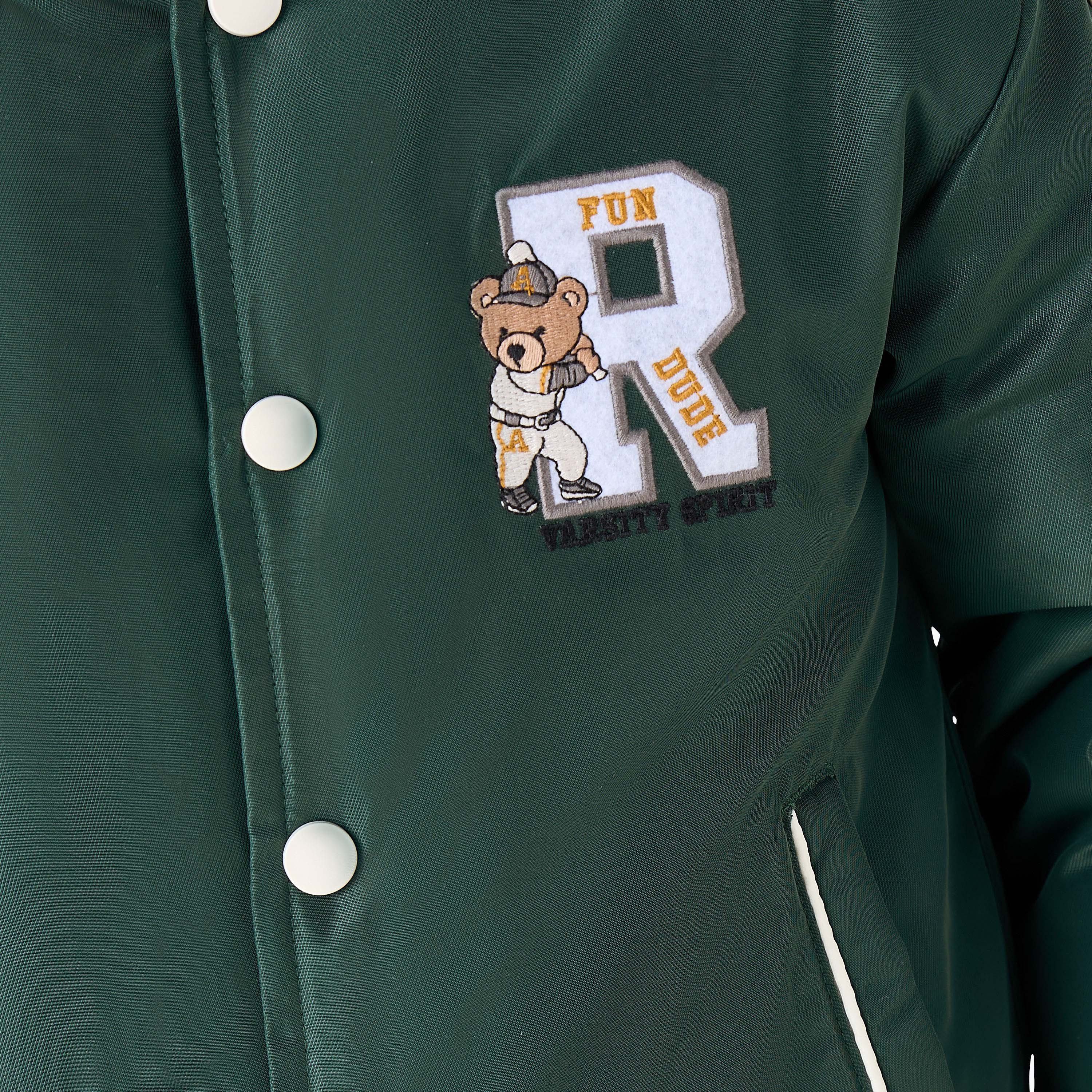 Juniors Teddy Applique Bomber Jacket with Button Closure-boys-clothing-jacketsandcoats-image-5