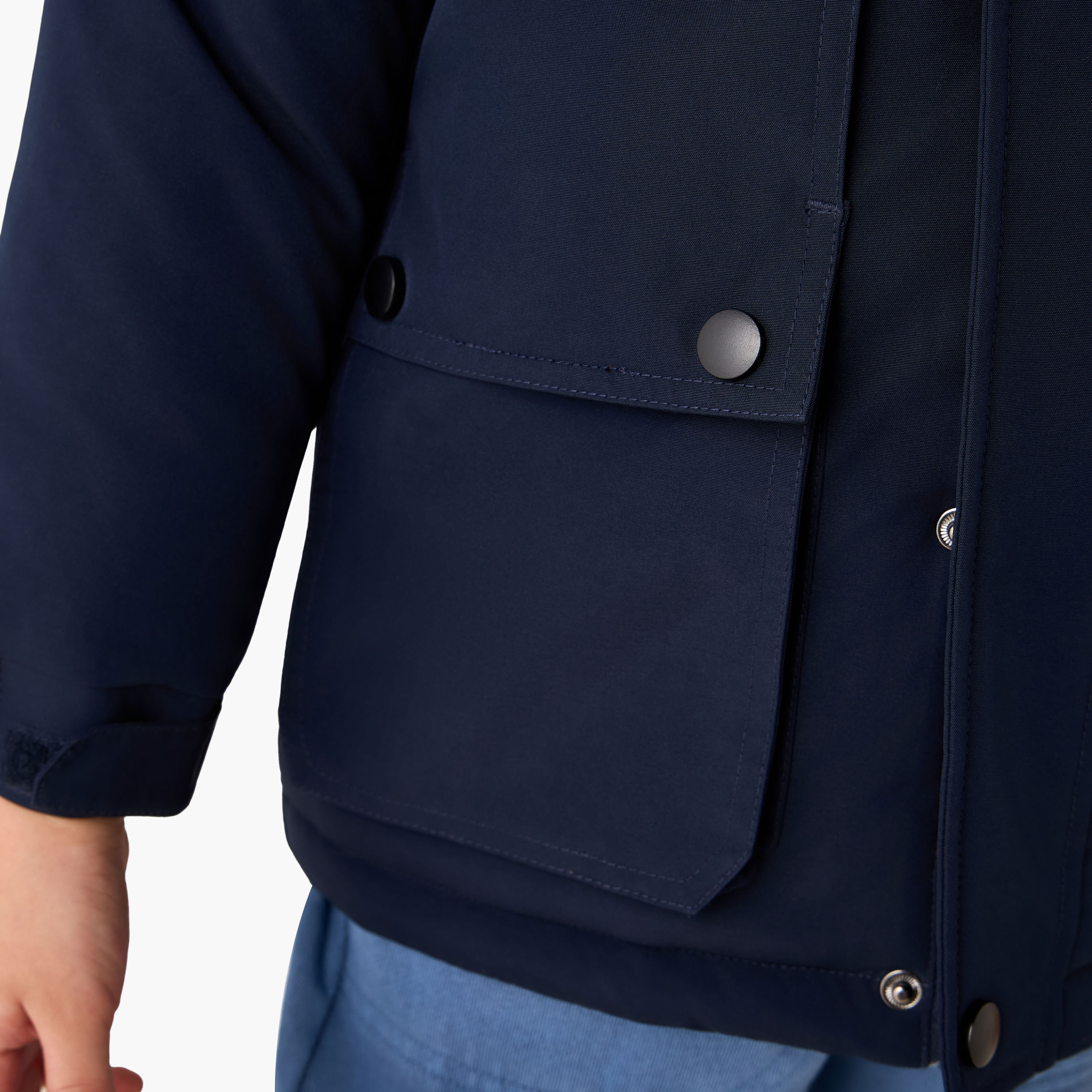 Juniors Faux Fur Hooded Heavy Jacket with Long Sleeves-boys-clothing-jacketsandcoats-image-5