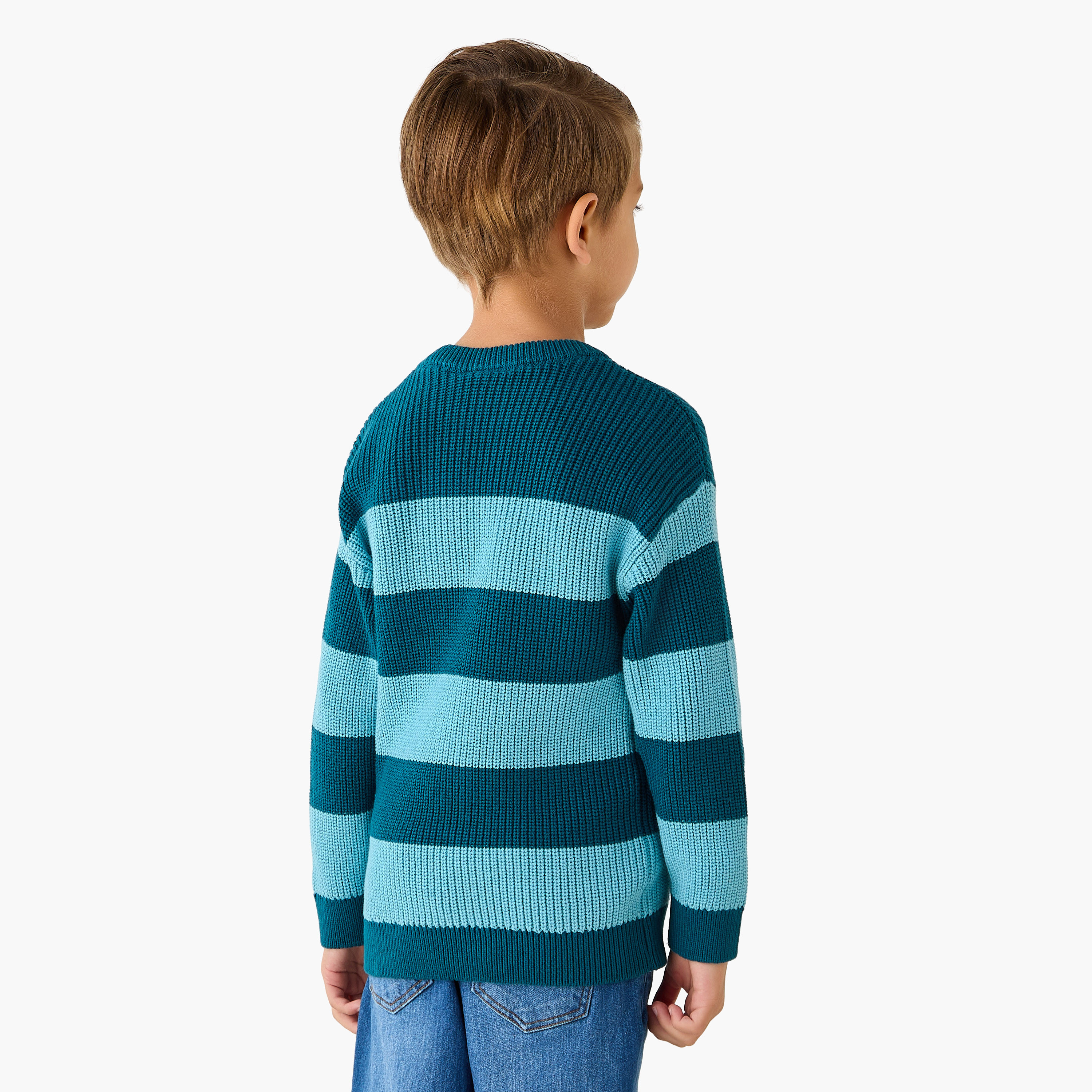Juniors Striped Sweater with Long Sleeves-baby-boys-clothing-jumpersandcardigans-image-3