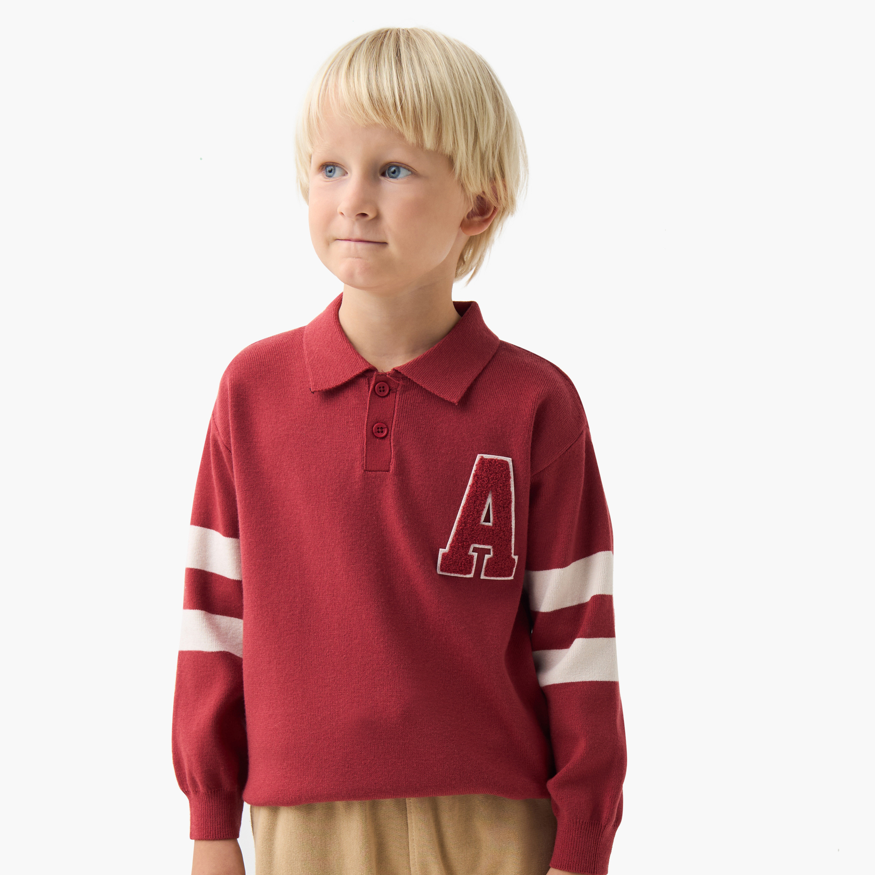 Juniors Embroidered Pullover with Long Sleeves-baby-boys-clothing-jumpersandcardigans-image-1