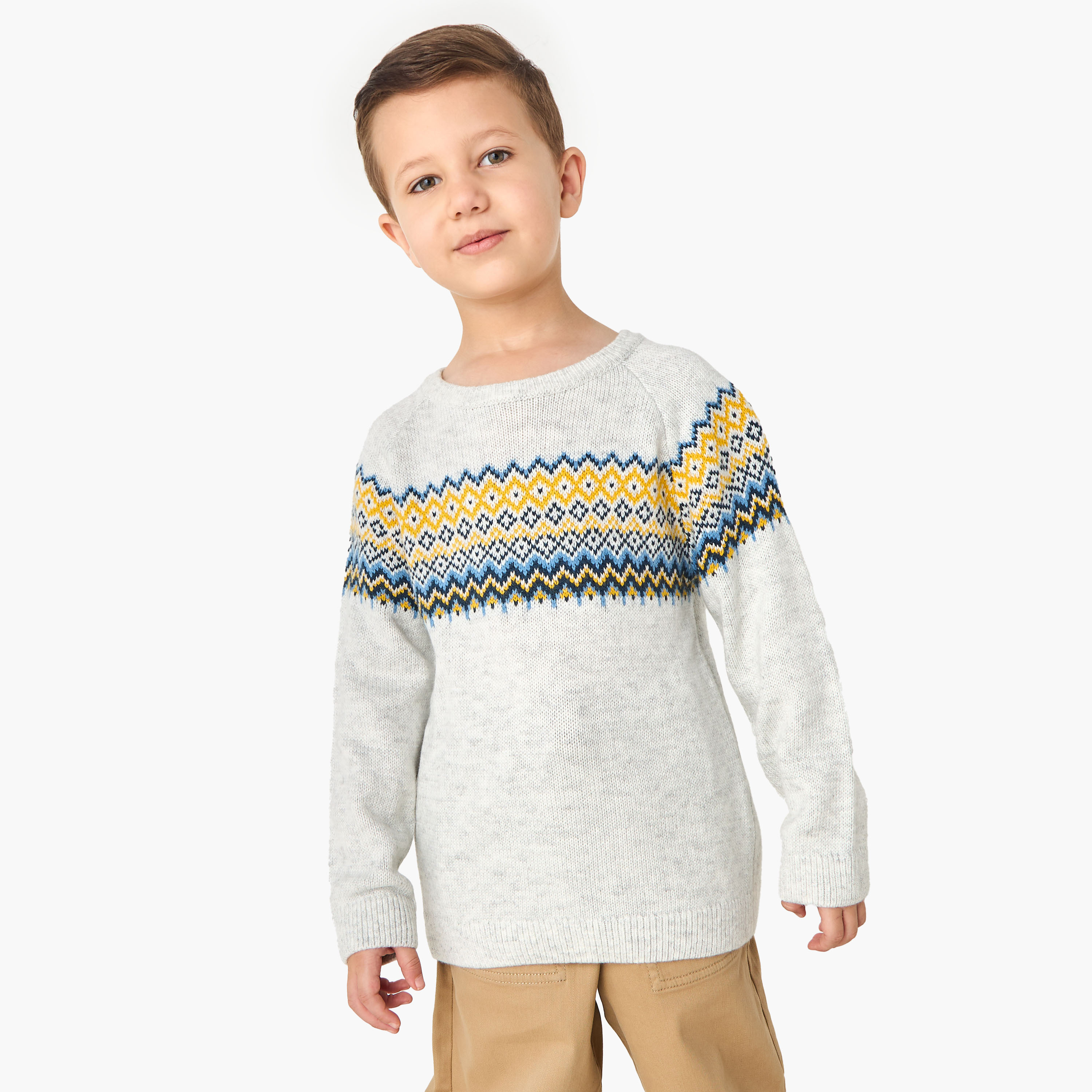 كنزة بطبعات وأكمام طويلة من جونيورز-baby-boys-clothing-jumpersandcardigans-image-5