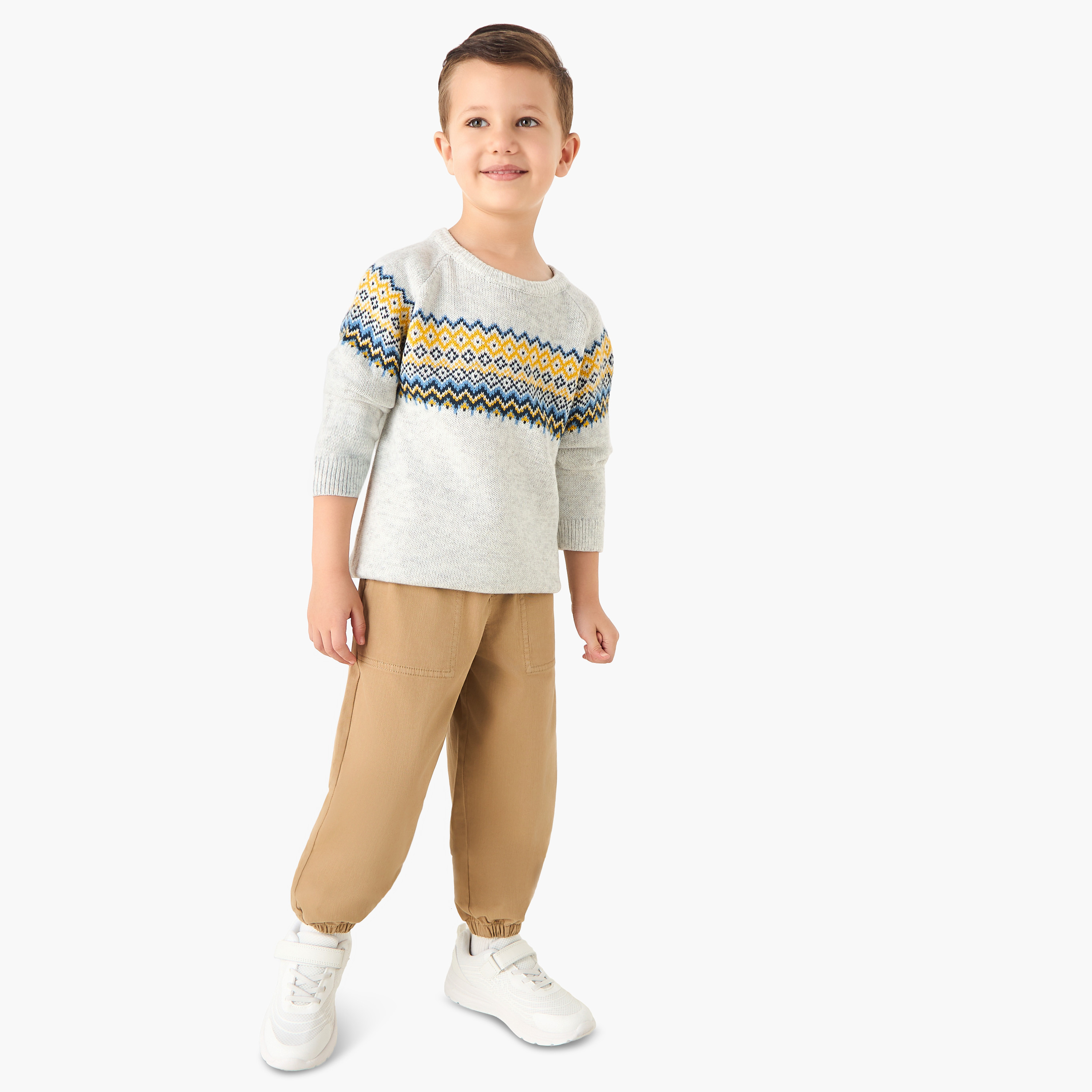 كنزة بطبعات وأكمام طويلة من جونيورز-baby-boys-clothing-jumpersandcardigans-image-4