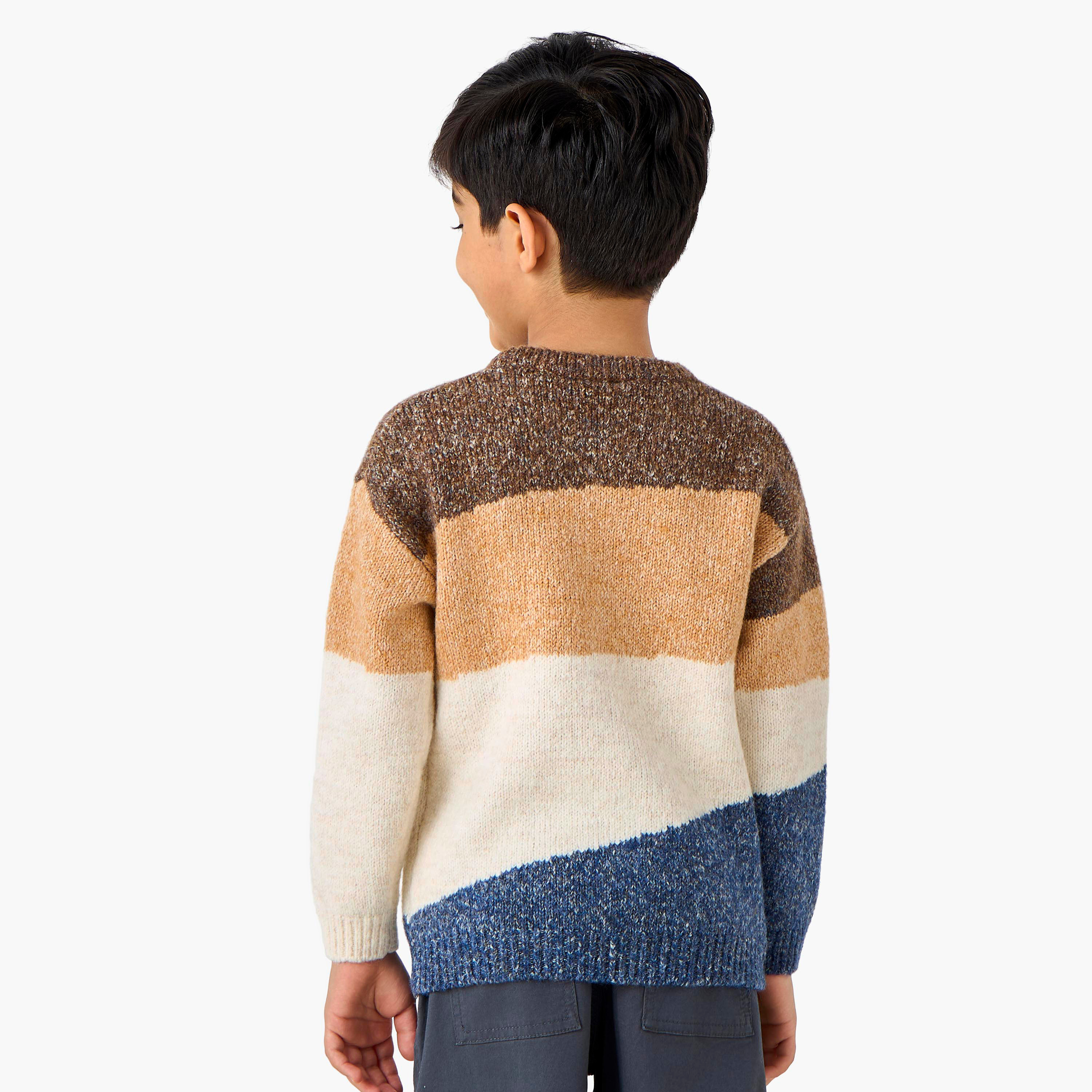 بلوفر بقوالب ملونة وأكمام طويلة من جونيورز-baby-boys-clothing-jumpersandcardigans-image-3