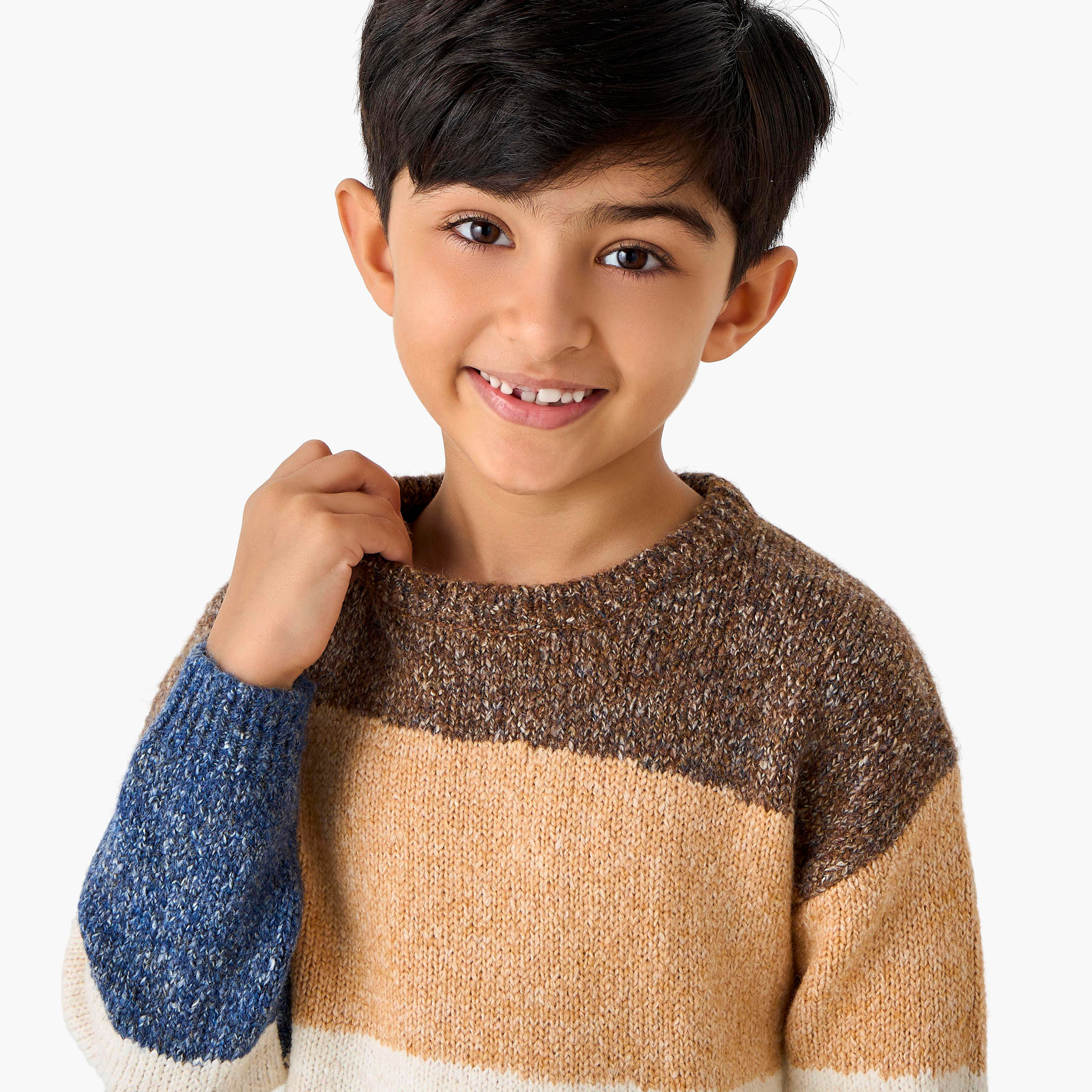 بلوفر بقوالب ملونة وأكمام طويلة من جونيورز-baby-boys-clothing-jumpersandcardigans-image-2