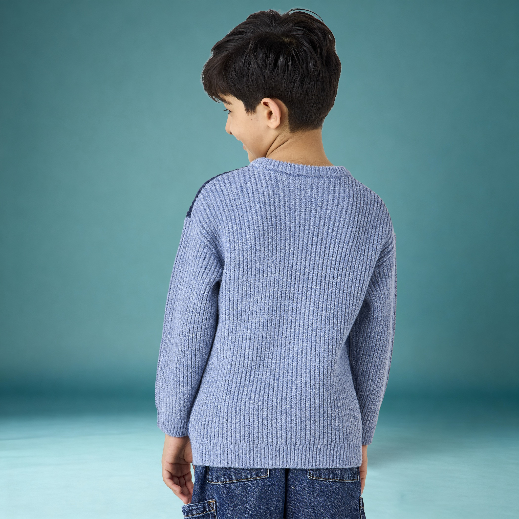 Juniors Colourblock Pullover with Long Sleeves-baby-boys-clothing-jumpersandcardigans-image-3