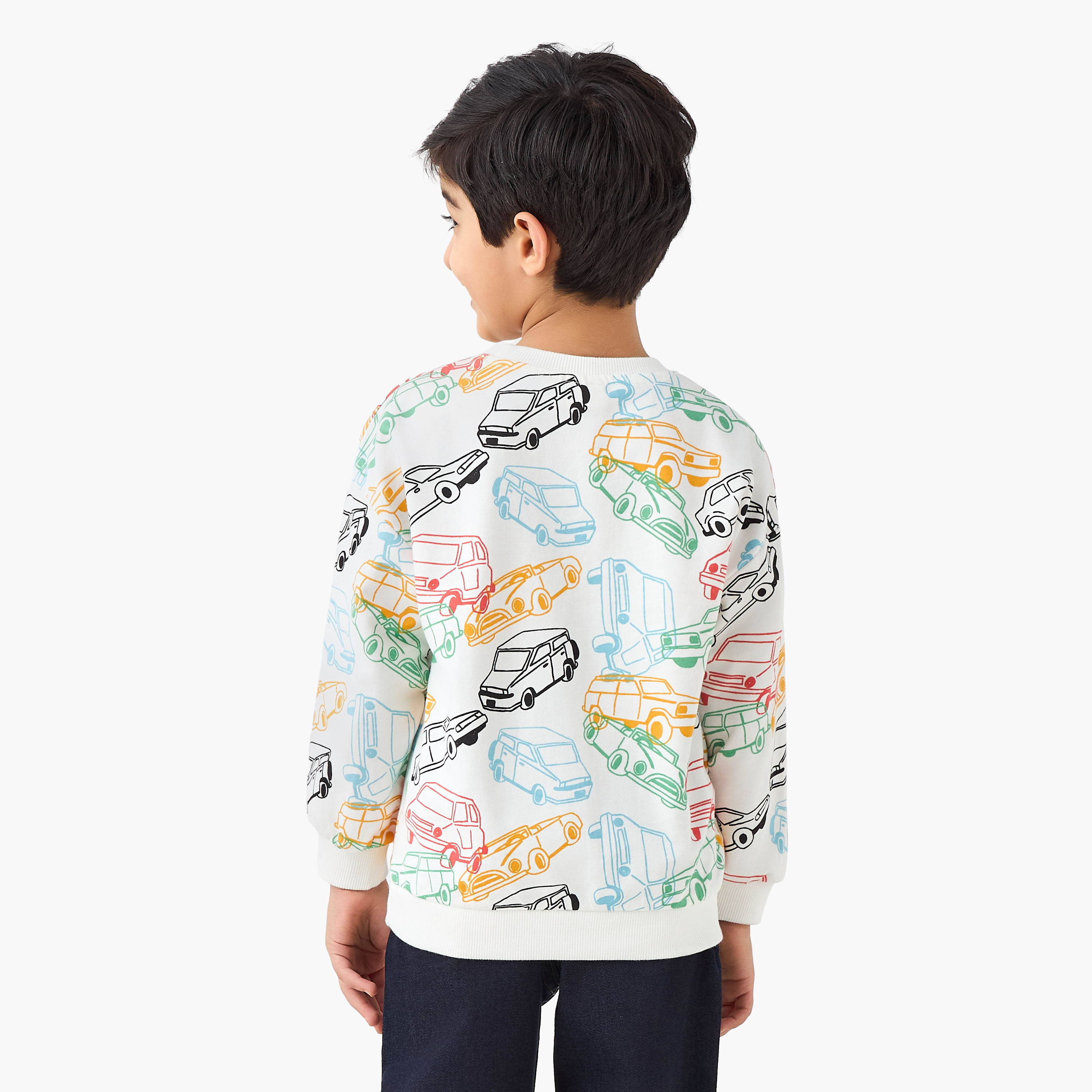 Juniors Vehicle Print Sweatshirt-boys-clothing-sweatshirts-image-3