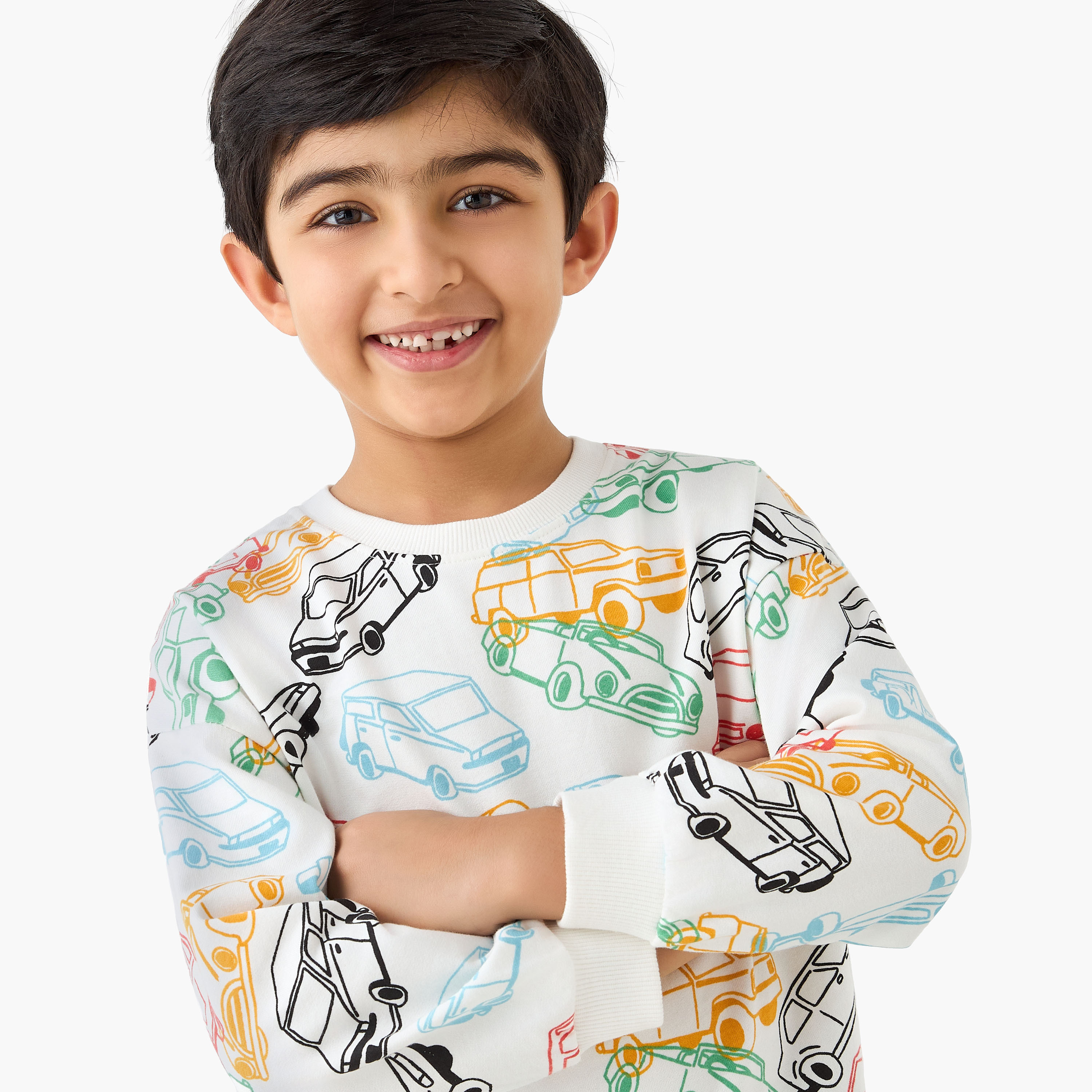 Juniors Vehicle Print Sweatshirt-boys-clothing-sweatshirts-image-4