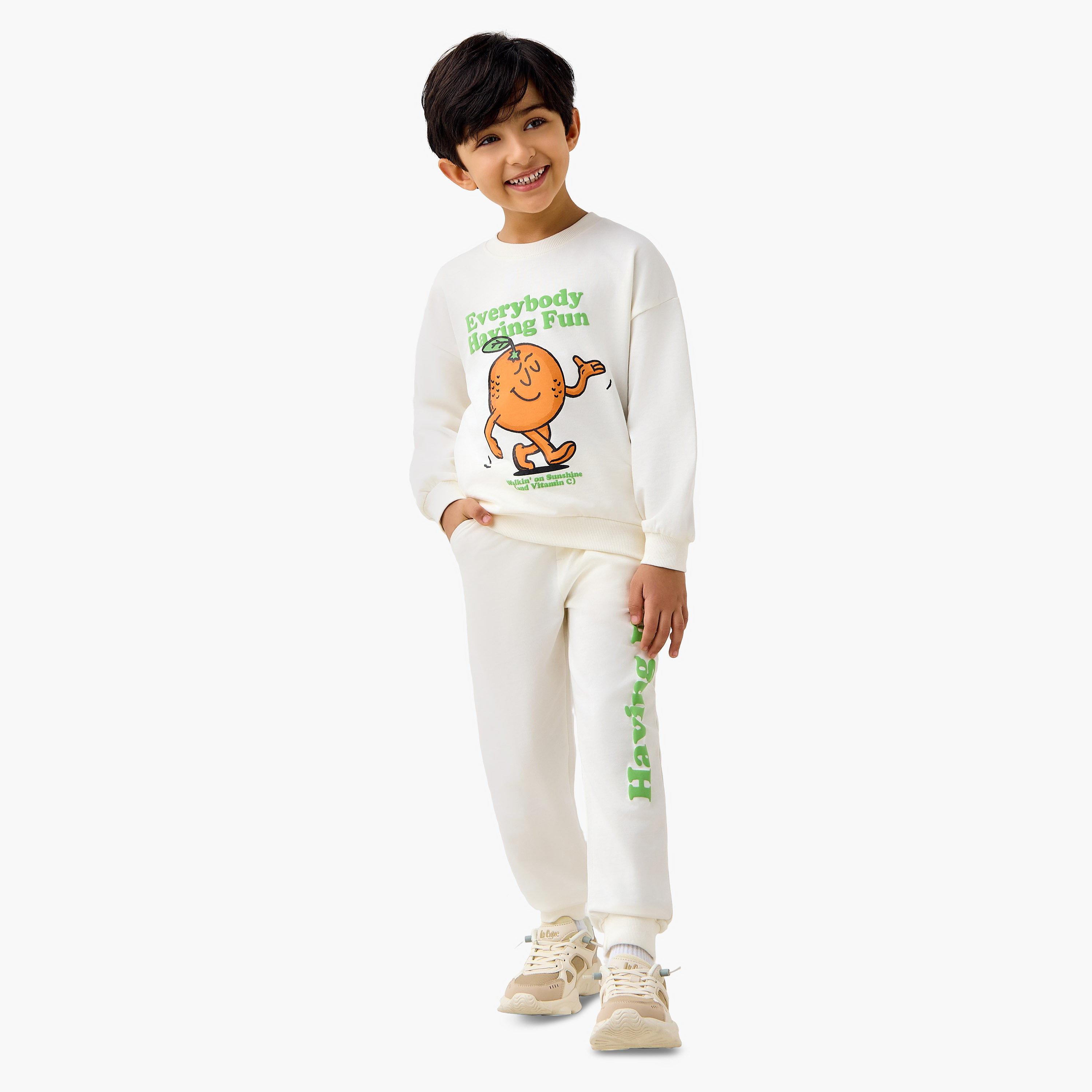 Juniors Graphic Print Sweatshirt with Long Sleeves-boys-clothing-sweatshirts-image-2