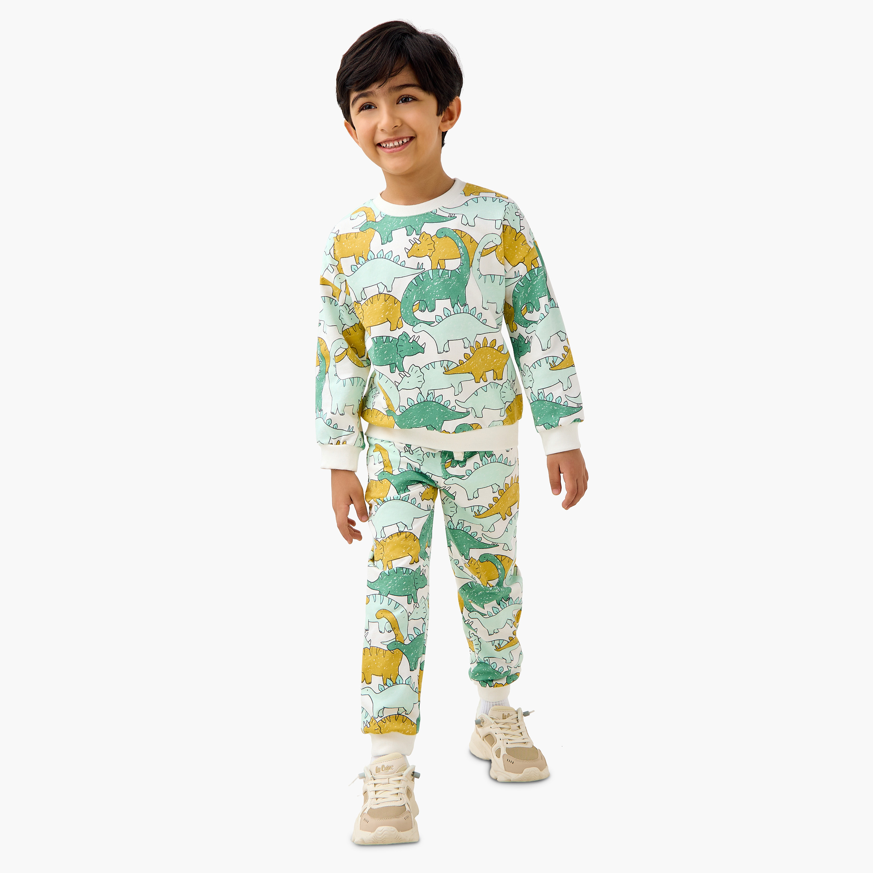 سويت شيرت بأكمام طويلة وطبعات ديناصورات من جونيورز-boys-clothing-sweatshirts-image-2