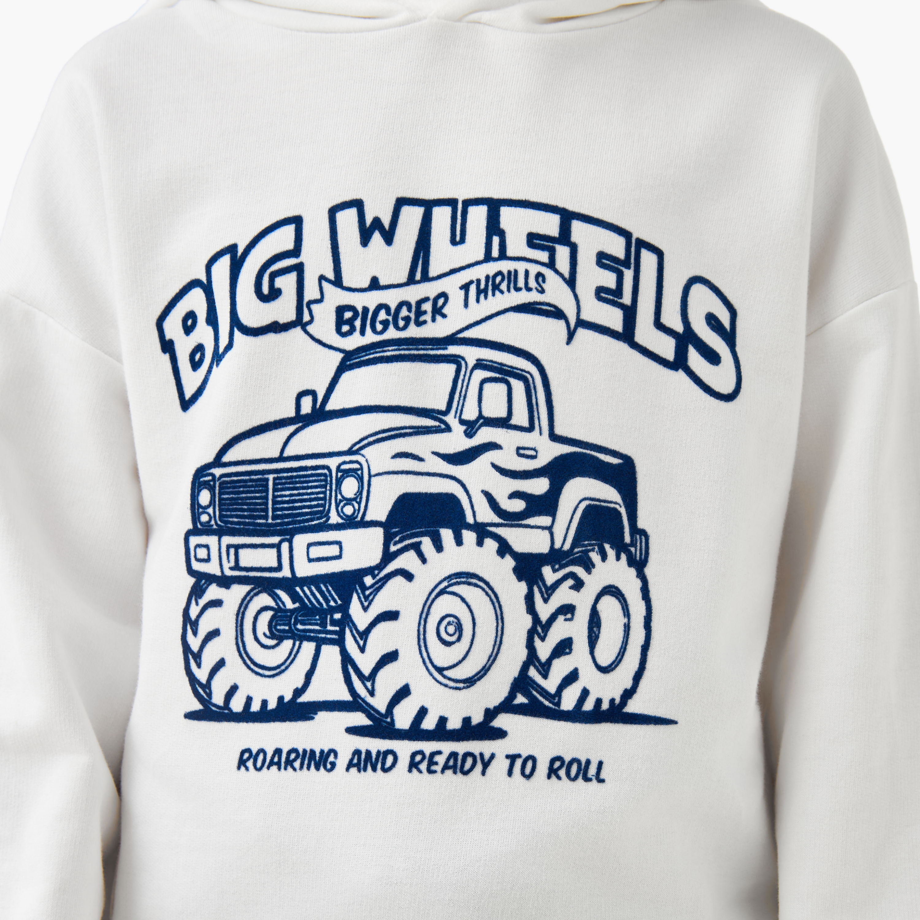 Juniors Printed Hooded Sweatshirt with Long Sleeves-boys-clothing-sweatshirts-image-5