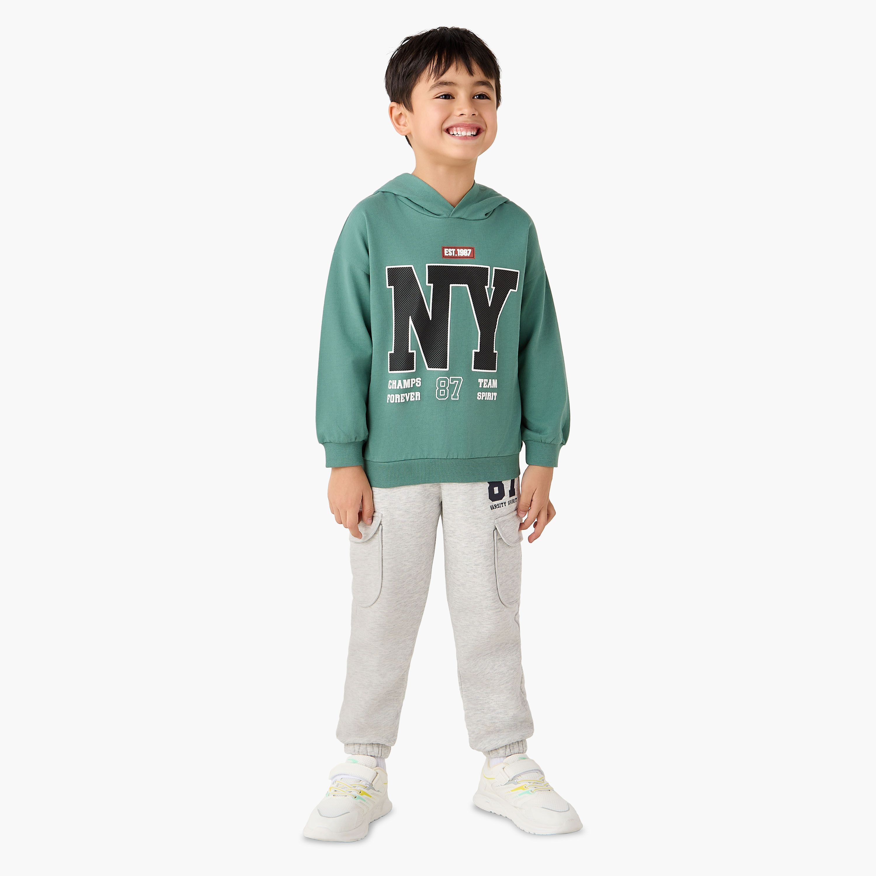 Juniors Varsity Print Hoodie with Long Sleeves-boys-clothing-sweatshirts-image-2