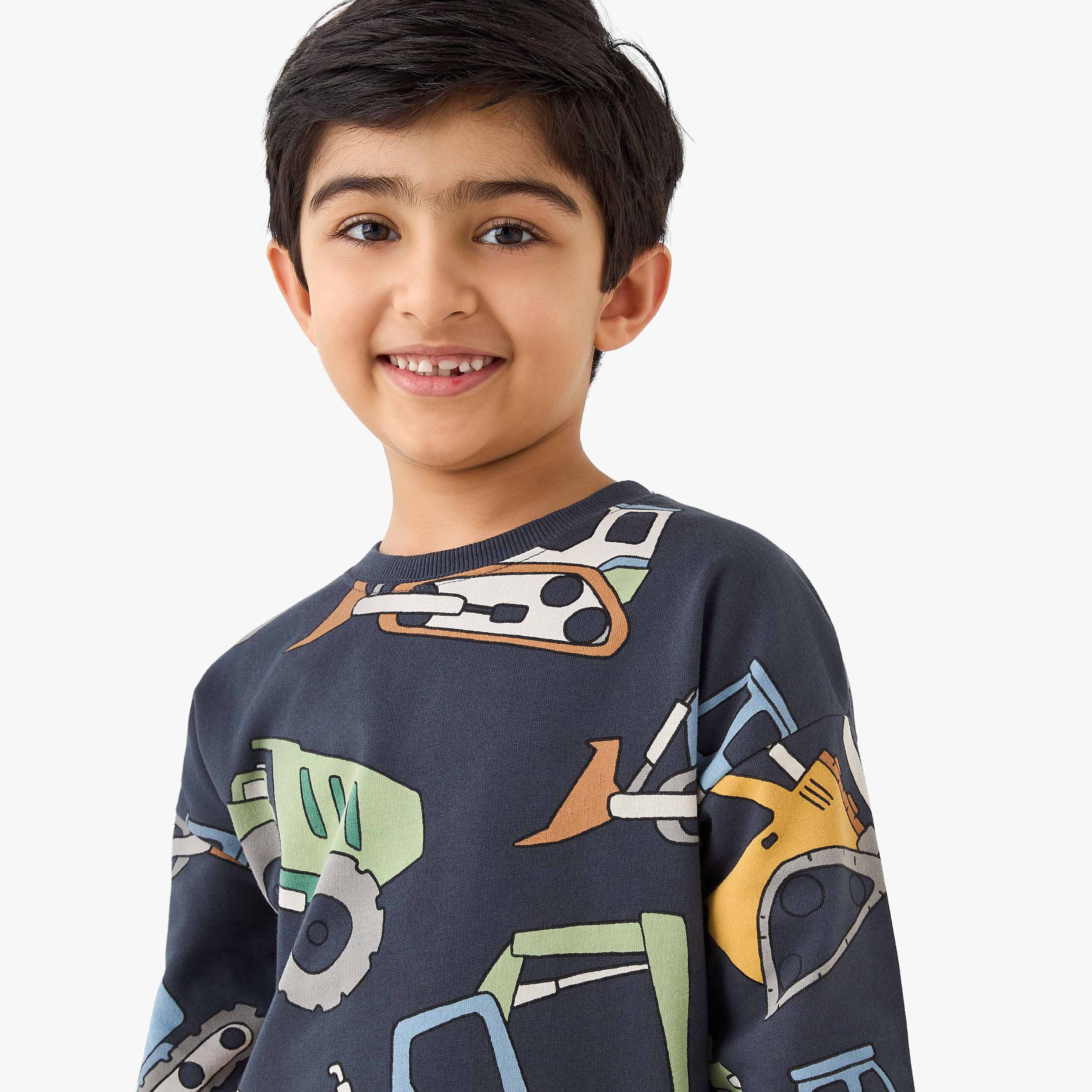 Juniors Construction Vehicle Print Pullover-boys-clothing-sweatshirts-image-4