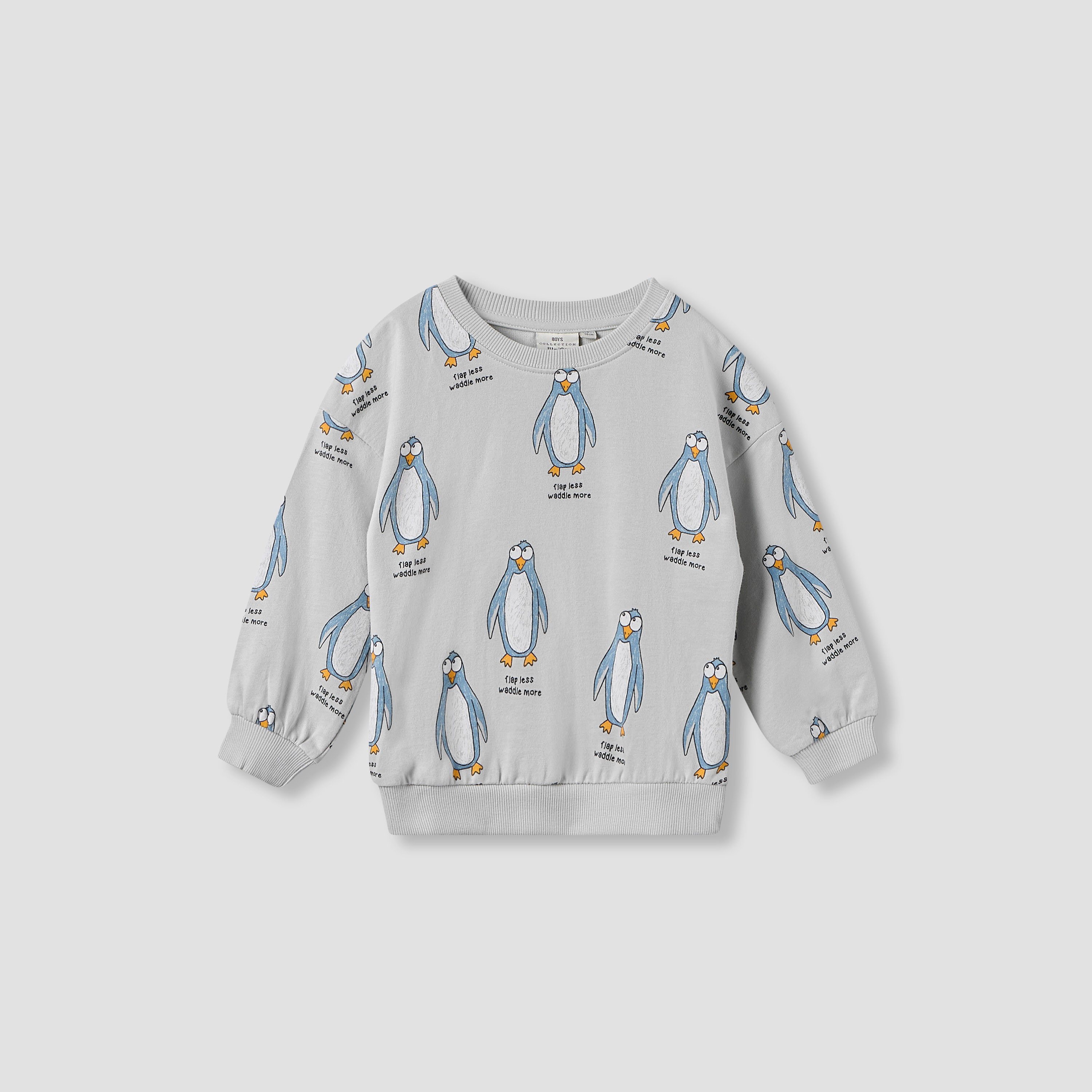 Juniors Penguin Print Pullover with Long Sleeves-boys-clothing-sweatshirts-image-1