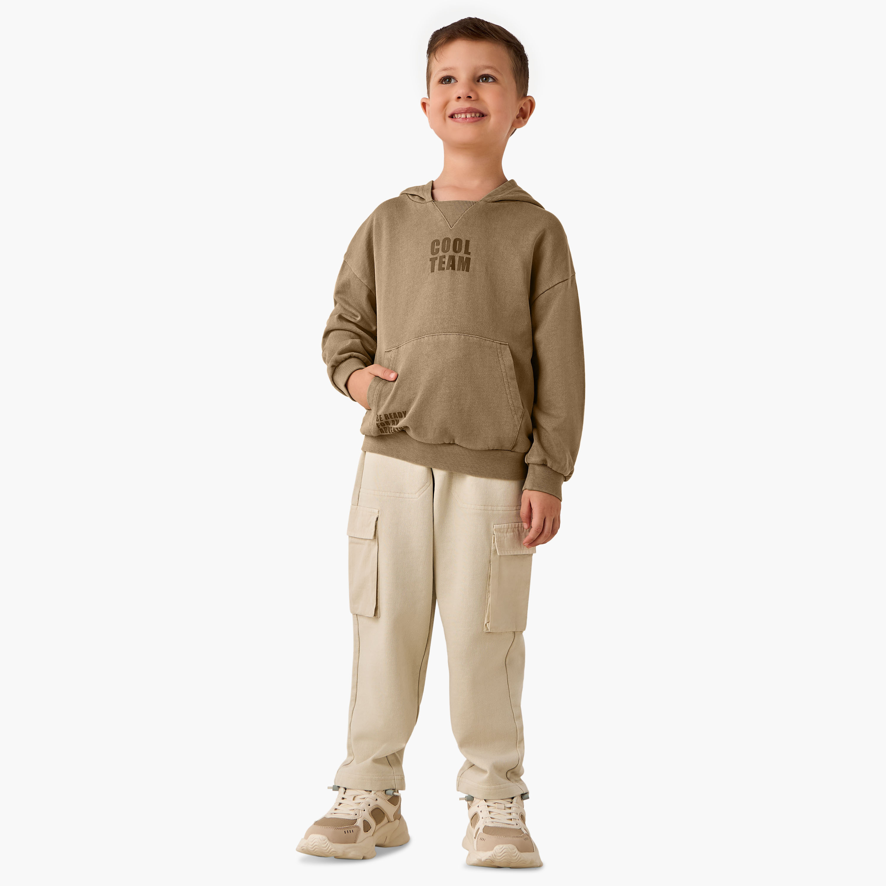 Juniors Hooded Sweatshirt with Typographic Print-boys-clothing-sweatshirts-image-2