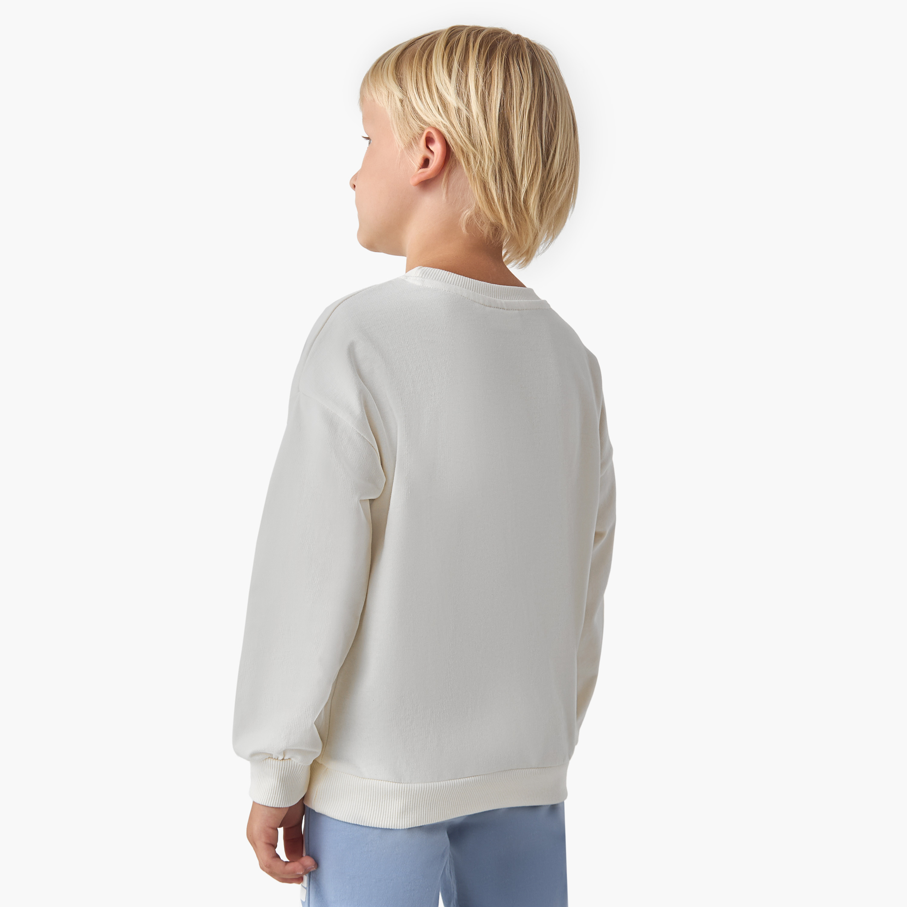 Juniors Dinosaur Print Sweatshirt with Long Sleeves-boys-clothing-sweatshirts-image-3