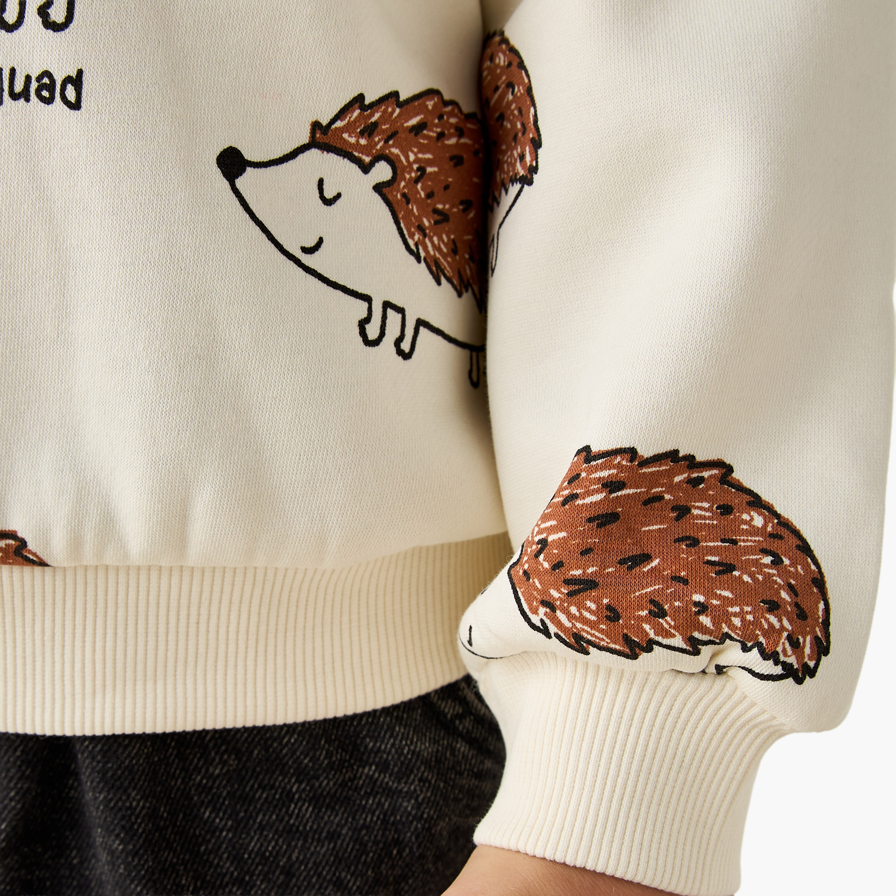 Juniors Printed Hooded Sweatshirt with Long Sleeves-boys-clothing-sweatshirts-image-5