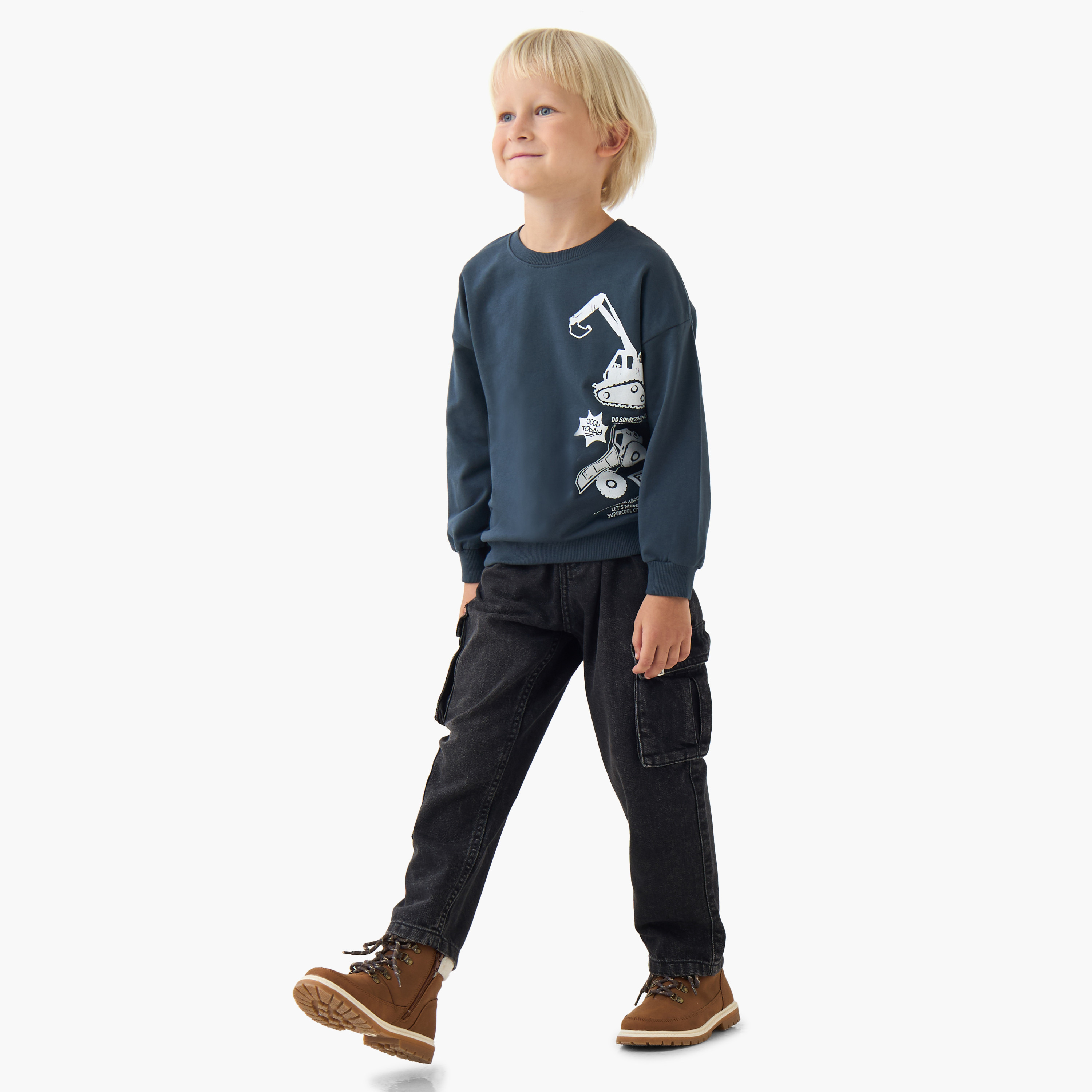 Juniors Construction Print Pullover with Long Sleeves-boys-clothing-sweatshirts-image-2