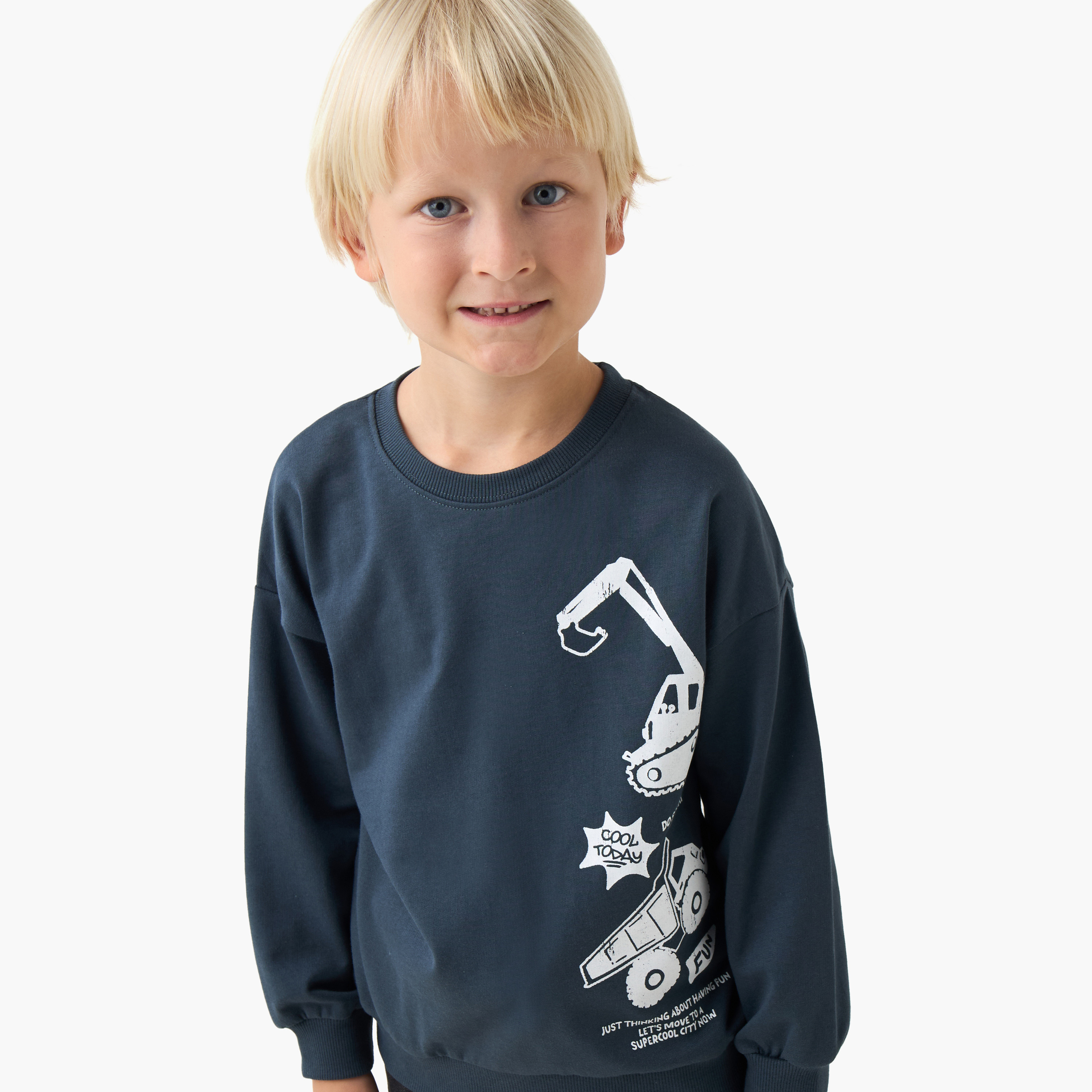 Juniors Construction Print Pullover with Long Sleeves-boys-clothing-sweatshirts-image-4