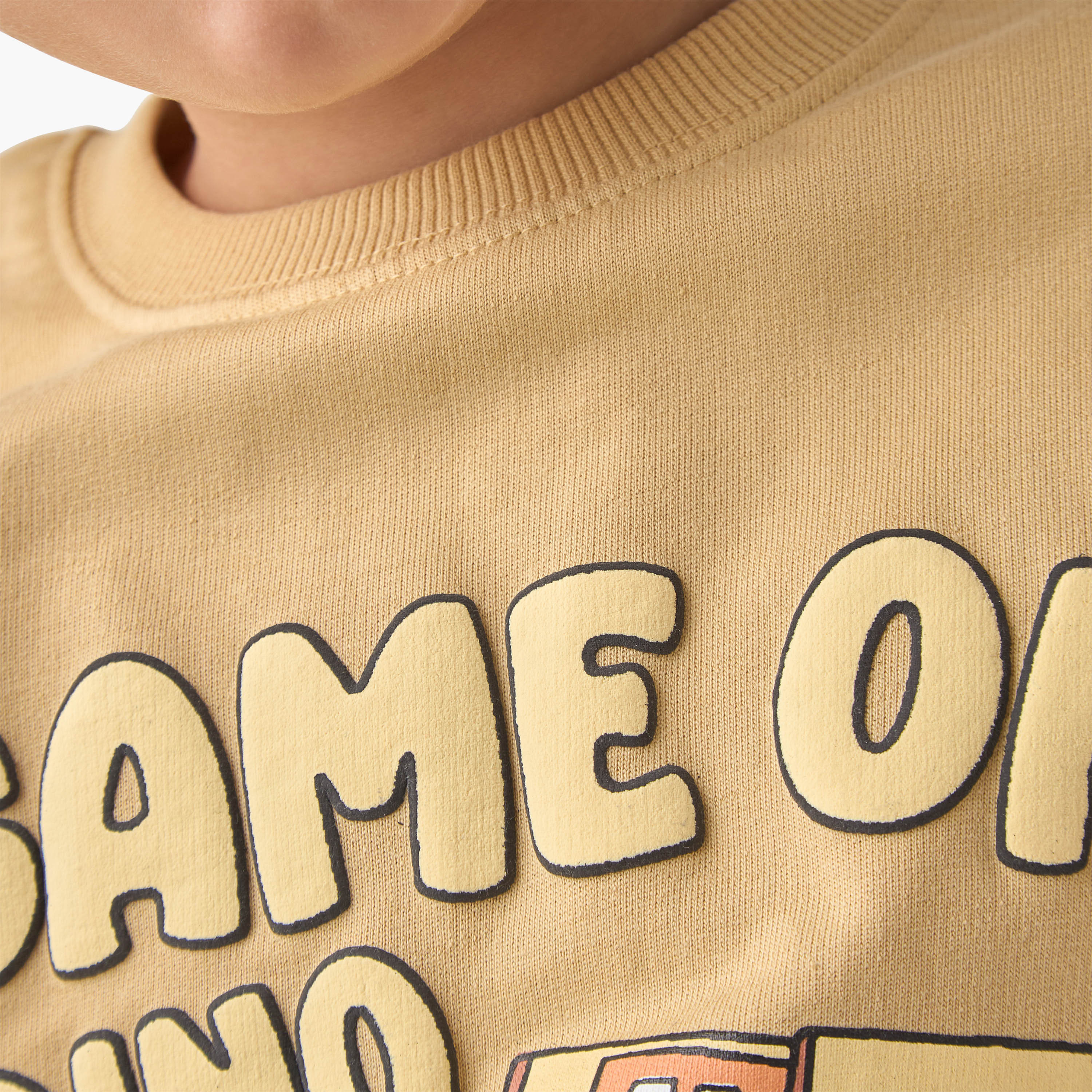 Juniors Dinosaur Print Sweatshirt with Long Sleeves-boys-clothing-sweatshirts-image-5